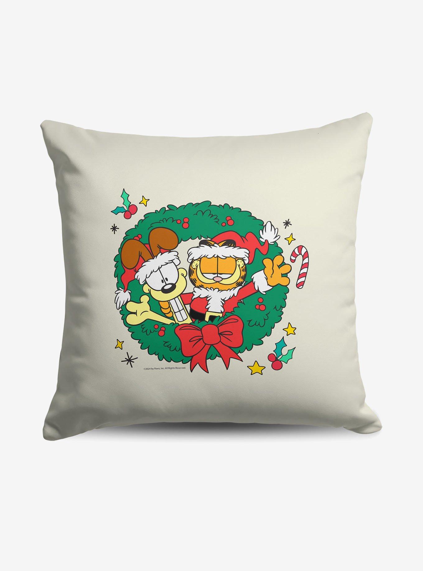 Garfield Garf Odie Wreath Throw Pillow, , hi-res