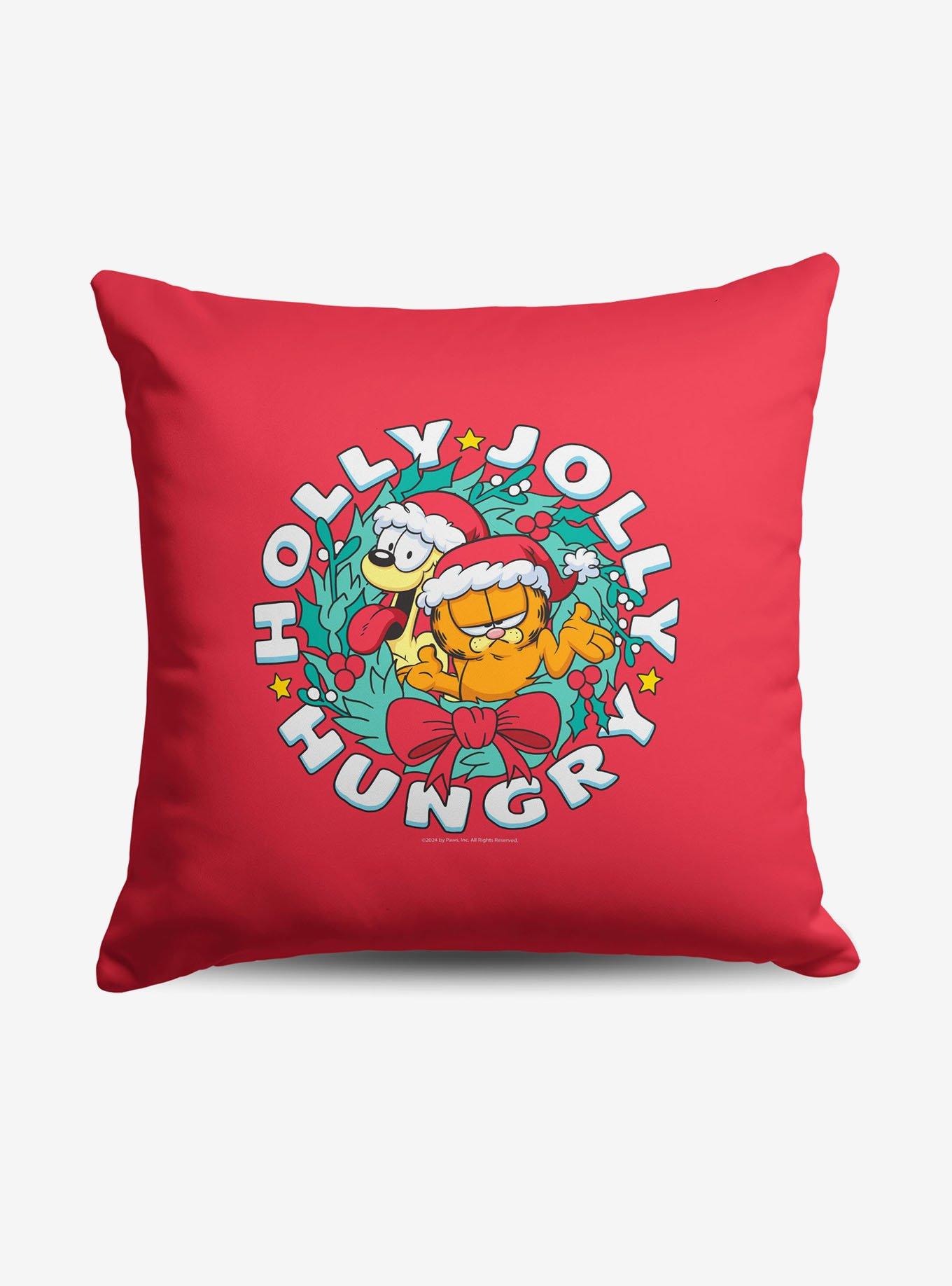 Garfield Holly Jolly Hungry Throw Pillow, , hi-res