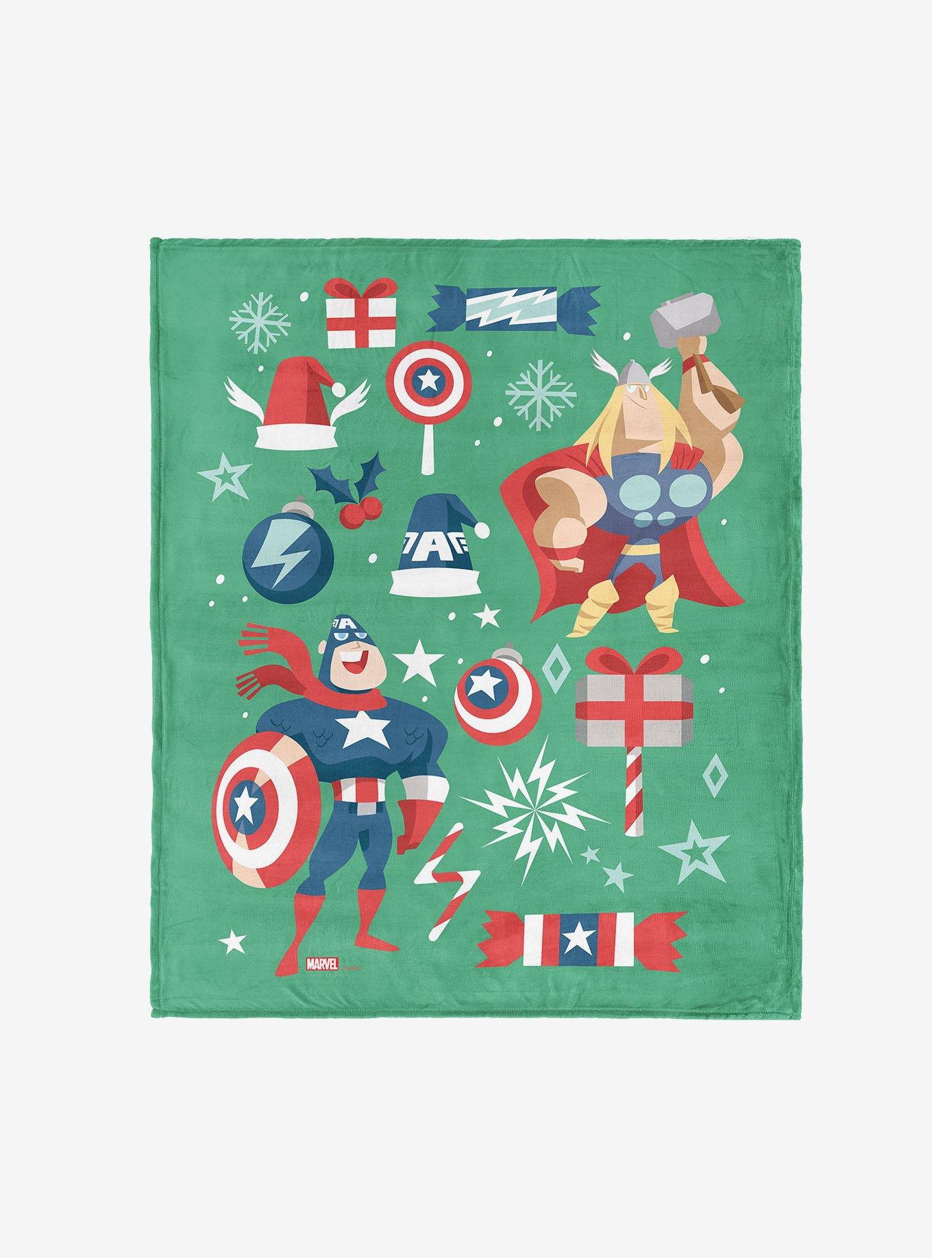 Marvel Avengers Powerful Christmas 40x50" Silk Touch Throw Blanket, , hi-res