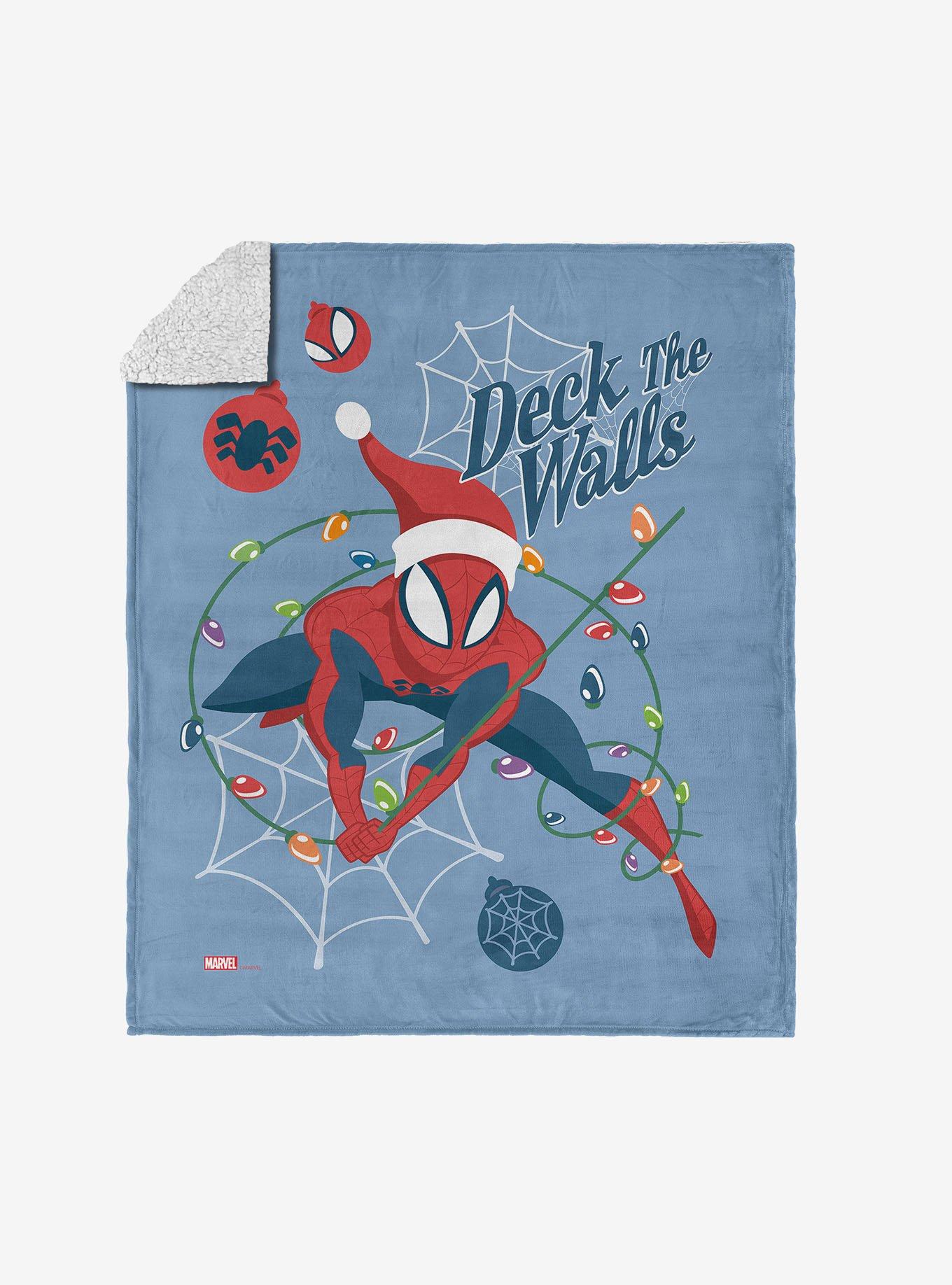 Marvel Spider-Man Deck The Walls Silk Touch Sherpa Throw Blanket, , hi-res