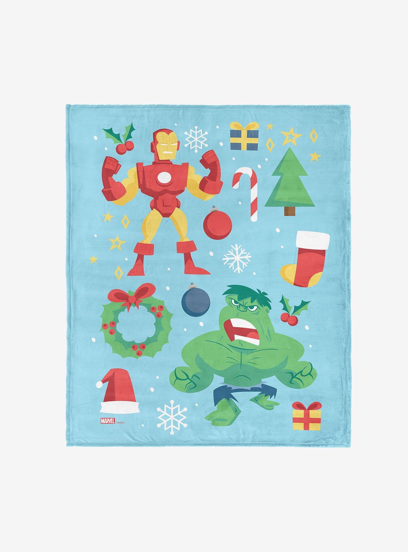 Marvel Avengers Festive Heroes 40x50" Silk Touch Throw Blanket, , hi-res