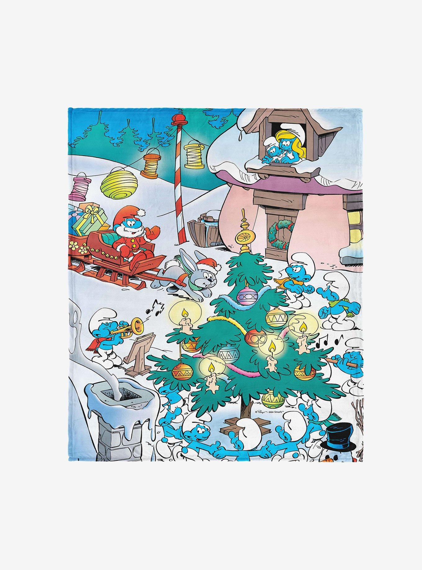 The Smurfs Winter Bash 40x50" Silk Touch Throw Blanket, , hi-res