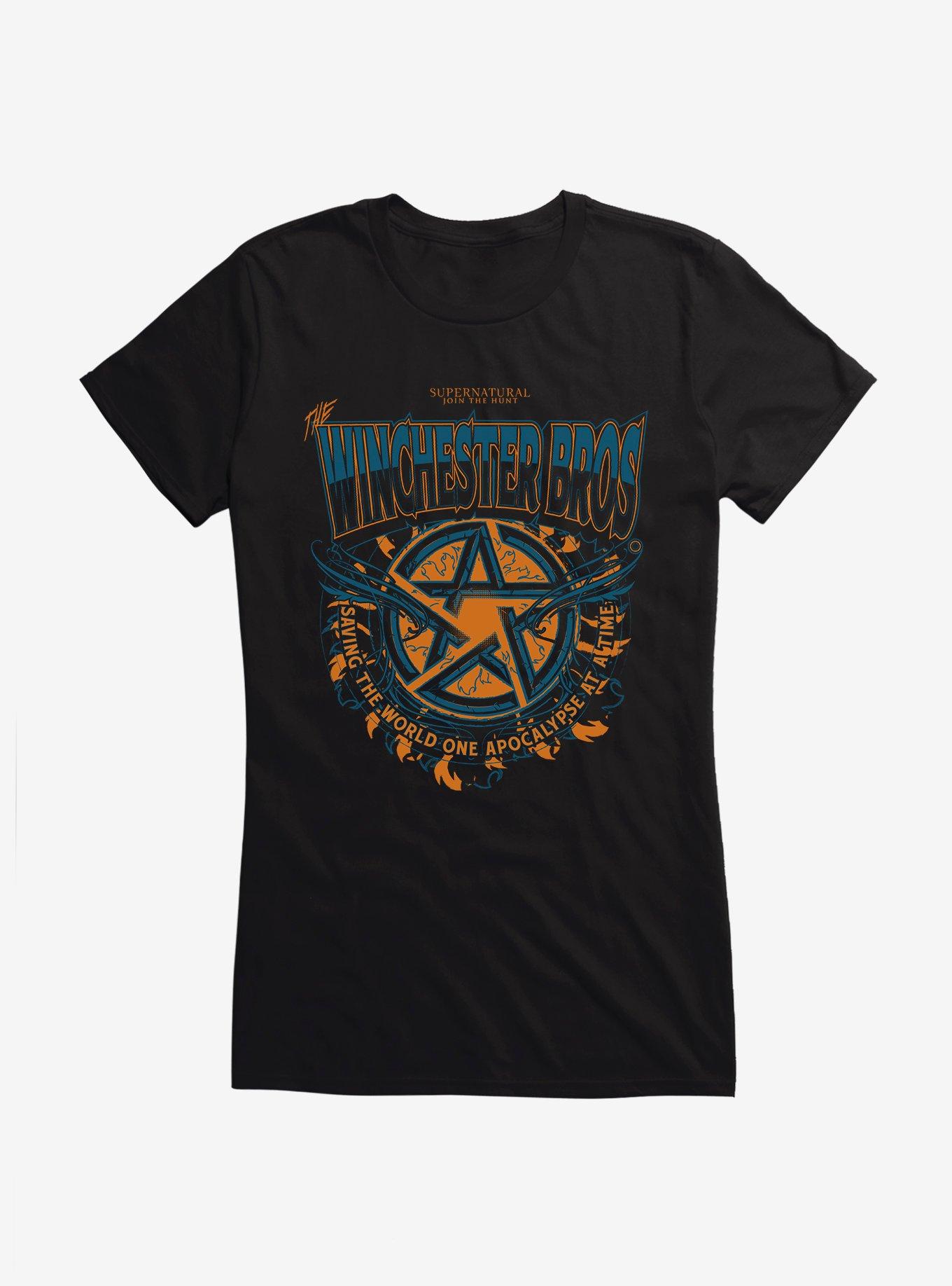 Supernatural Winchester Bros Pentagram Girls T-Shirt