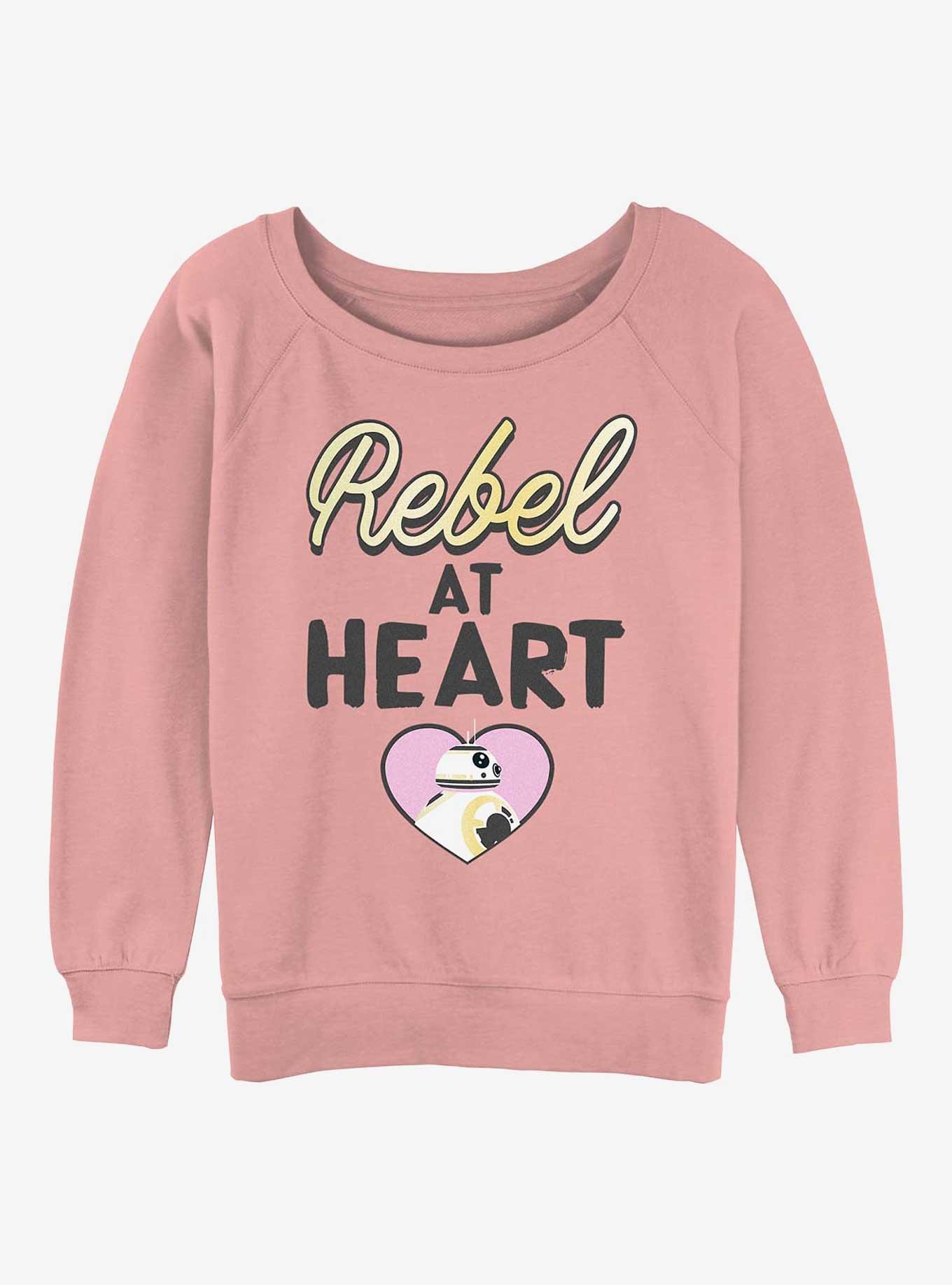 Star Wars: The Force Awakens BB-8 Rebel At Heart Girls Slouchy Sweatshirt, , hi-res