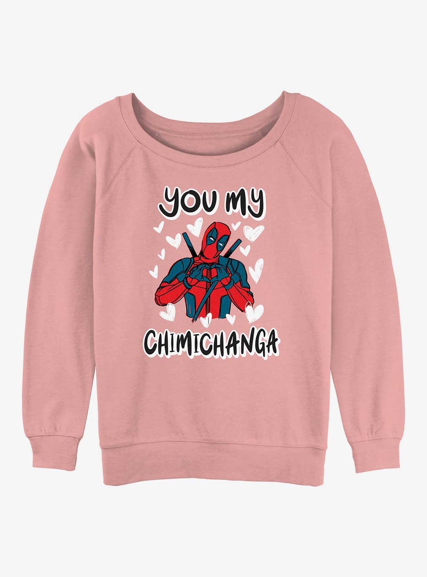 Marvel Deadpool You My Chimichanga Girls Slouchy Sweatshirt