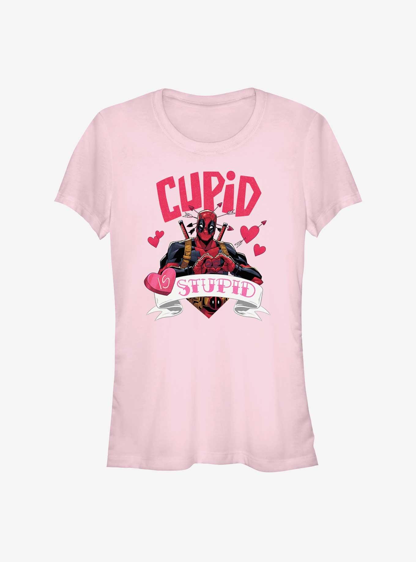 Marvel Deadpool Cupid Is Stupid Girls T-Shirt