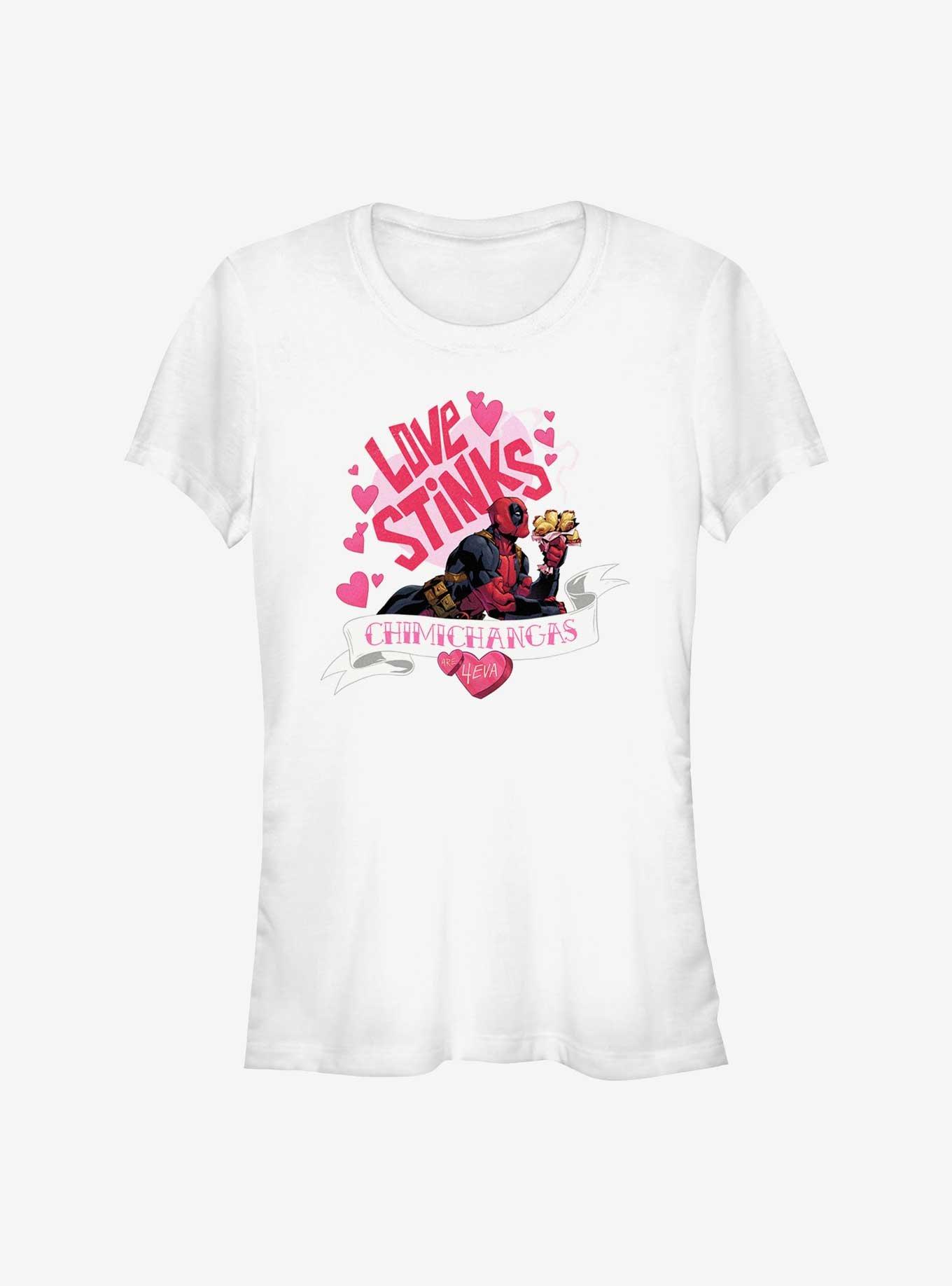 Marvel Deadpool Love Stinks Girls T-Shirt, WHITE, hi-res