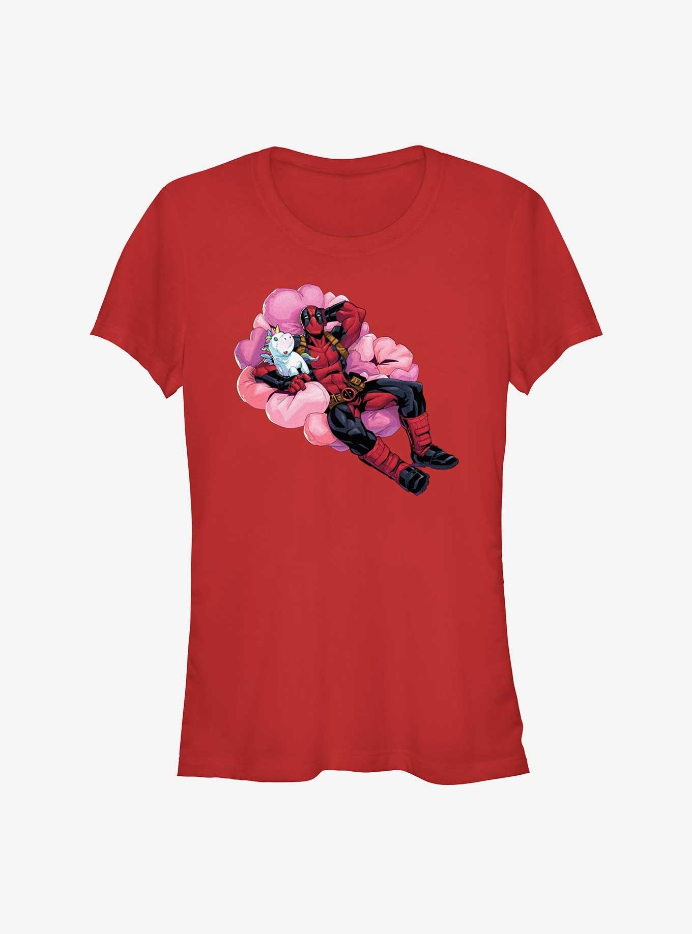 Marvel Deadpool Love And Unicorn Girls T-Shirt