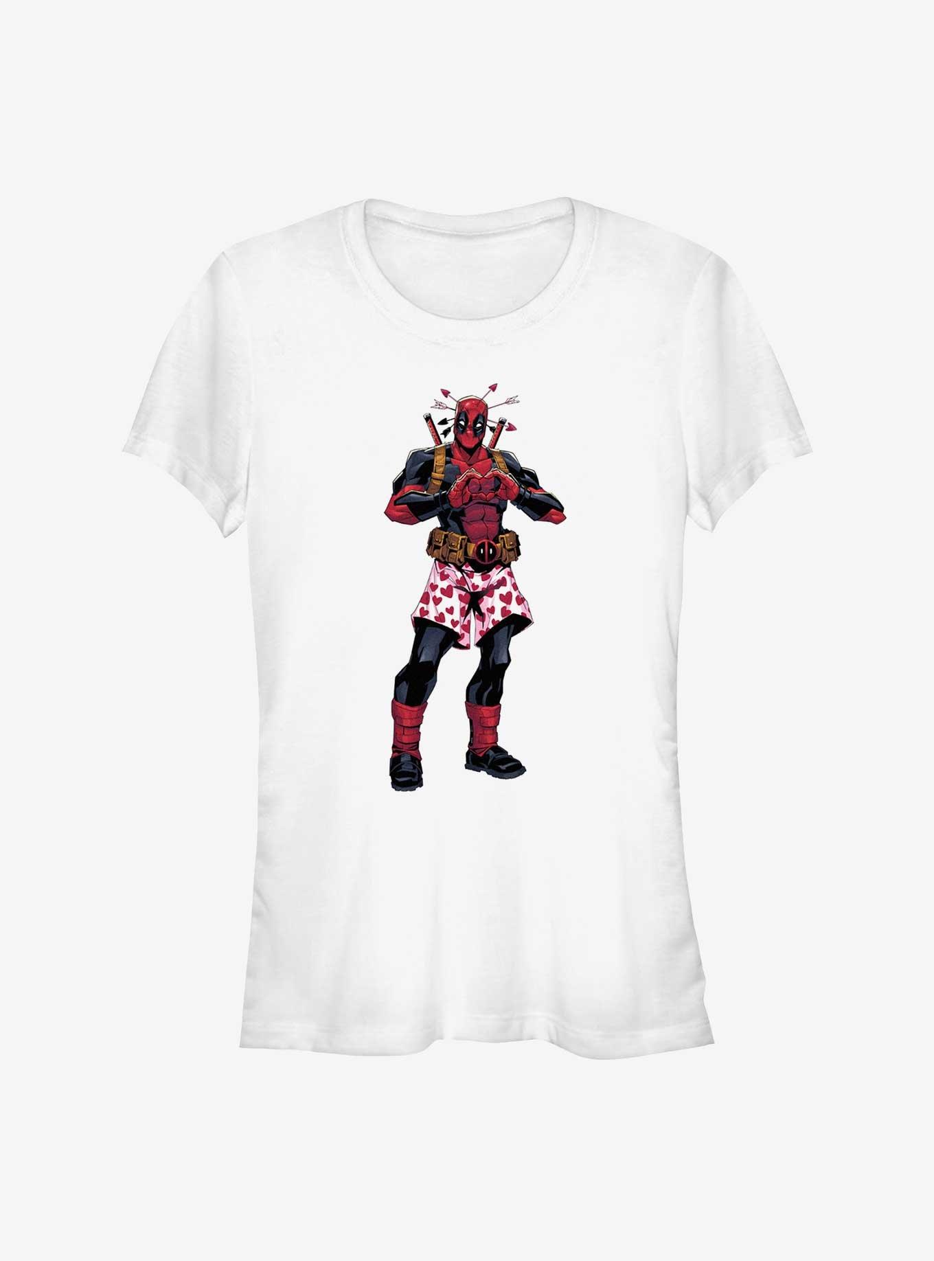 Marvel Deadpool Heart Hands Girls T-Shirt, , hi-res