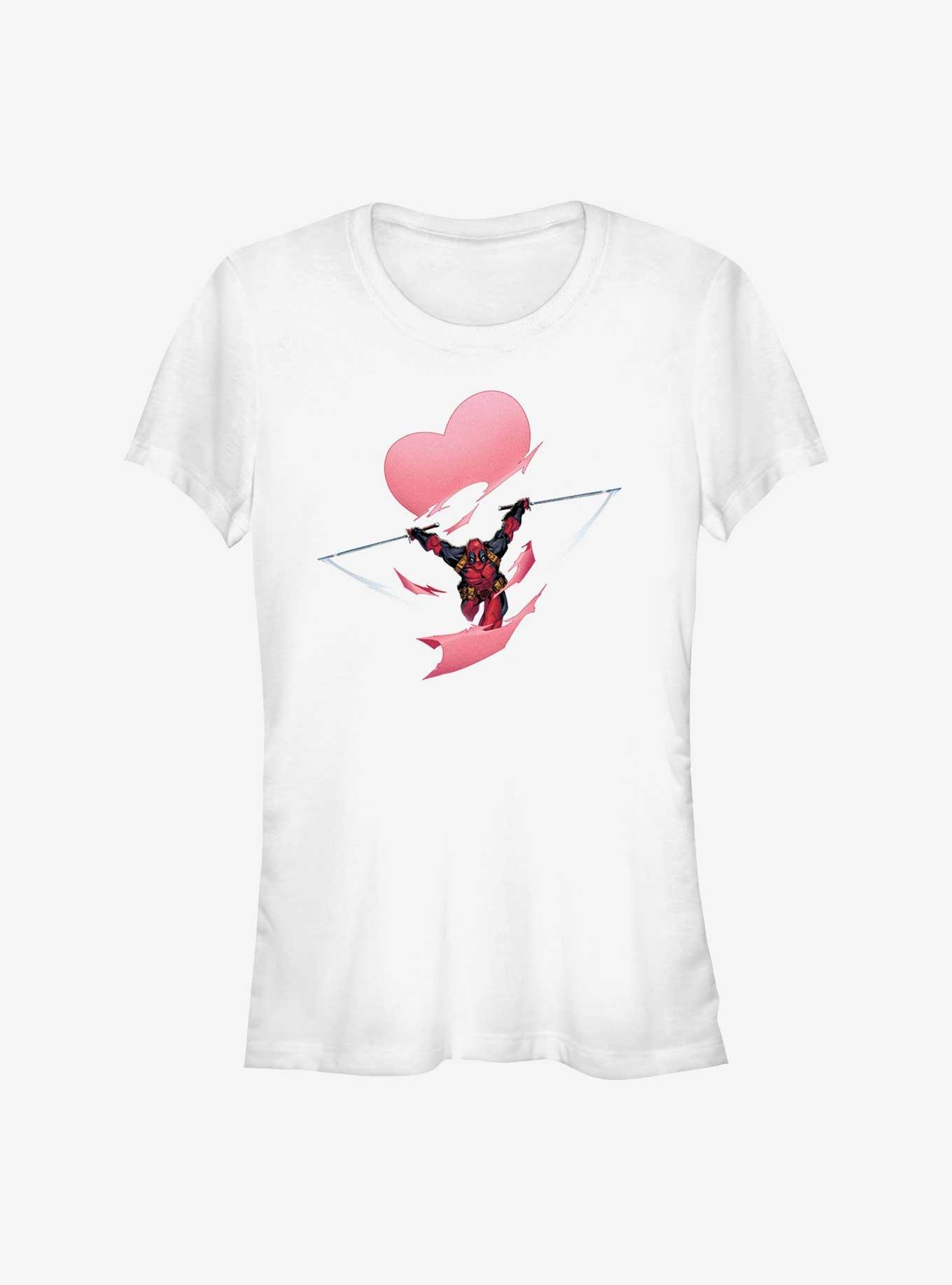 Marvel Deadpool Broken Heart Girls T-Shirt