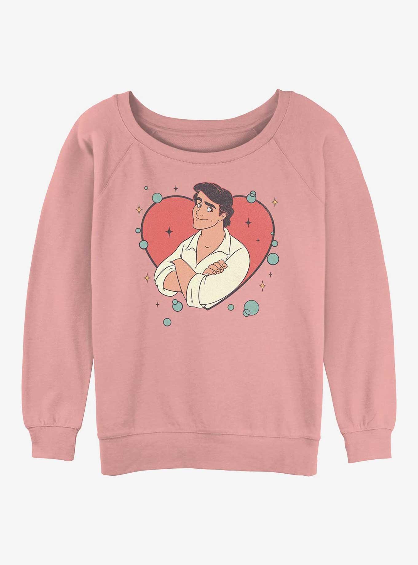 Disney Princesses Prince Eric Heart Lock Up Girls Slouchy Sweatshirt, , hi-res