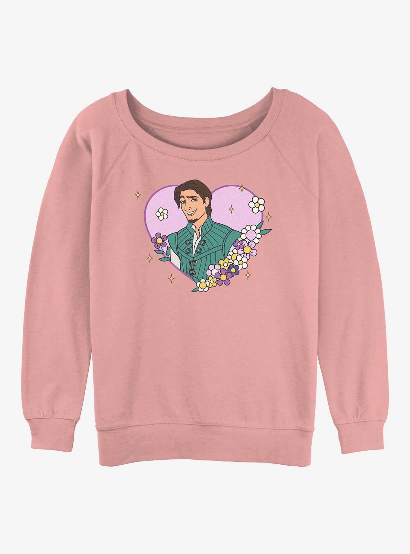 Disney Princesses Flynn Rider Heart Lock Up Girls Slouchy Sweatshirt, , hi-res