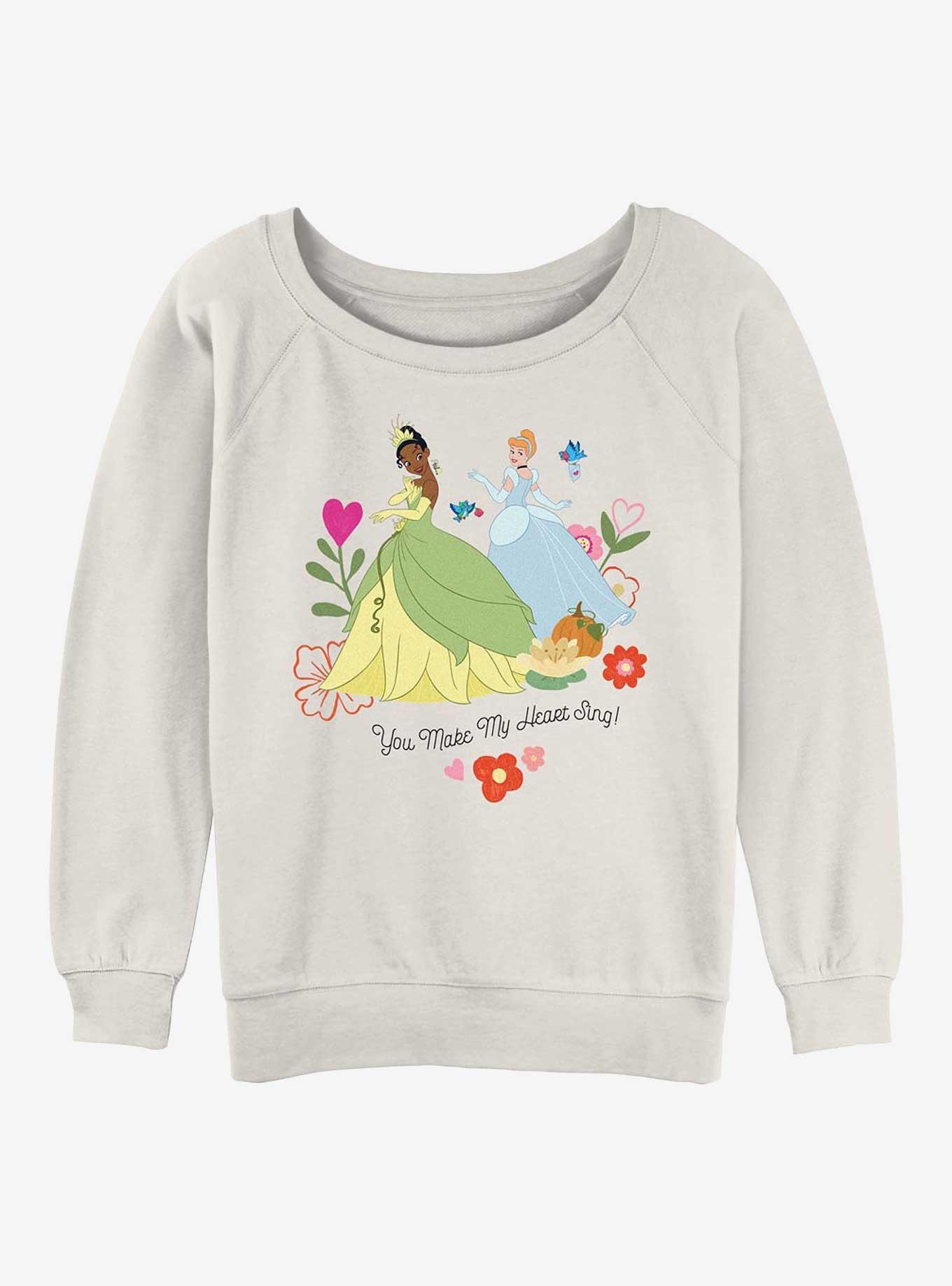 Disney Princesses You Make My Heart Sing Girls Slouchy Sweatshirt, , hi-res