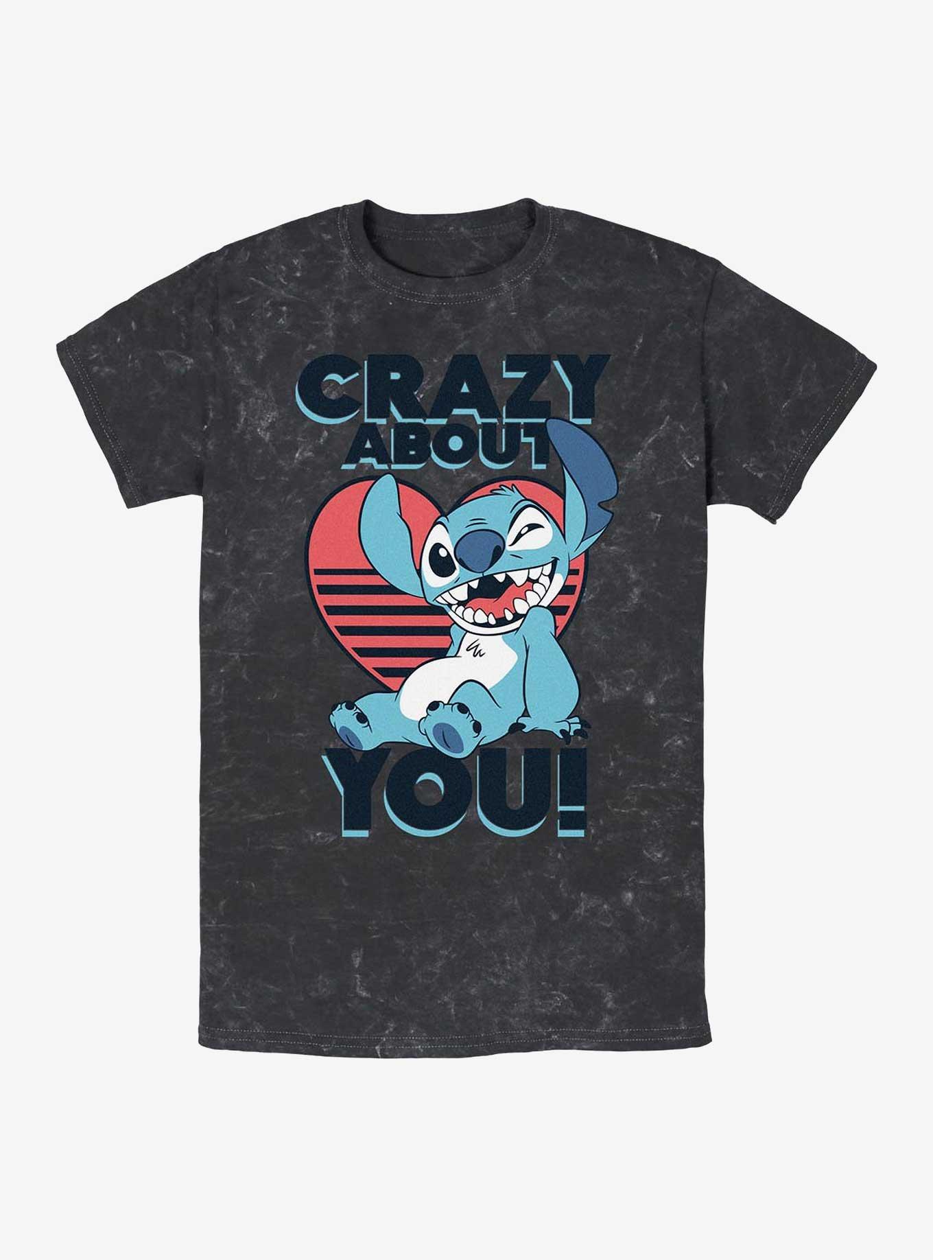 Disney Lilo & Stitch Crazy About You Mineral Wash T-Shirt, , hi-res