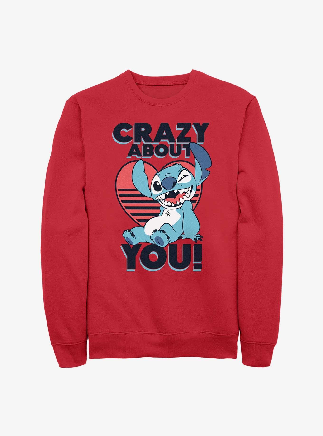 Disney Lilo & Stitch Crazy About You Sweatshirt, , hi-res