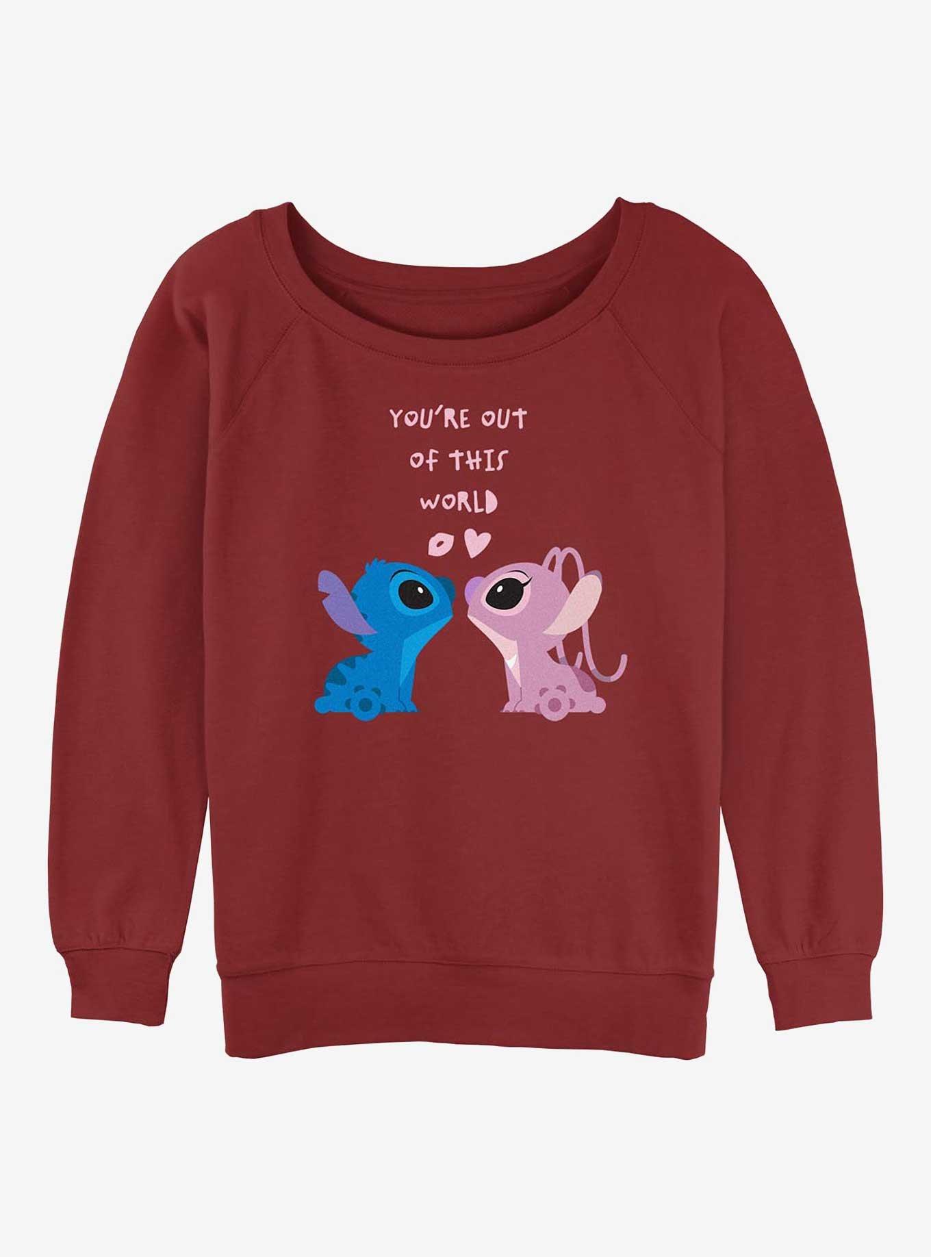 Disney Lilo & Stitch With Angel Out Of This World Girls Slouchy Sweatshirt, , hi-res