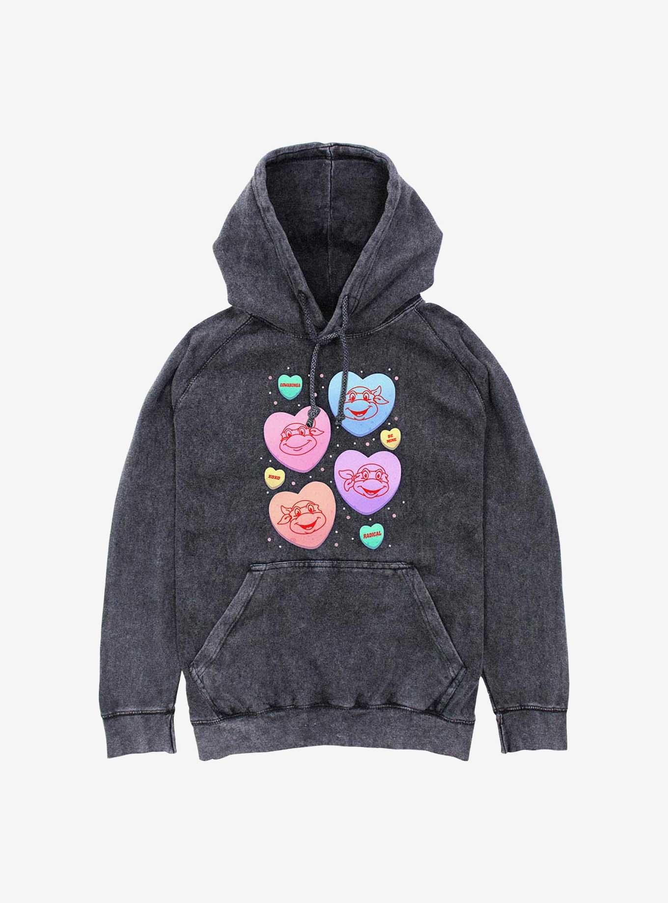 Teenage Mutant Ninja Turtles Candy Heart Turtles Mineral Wash Hoodie, , hi-res