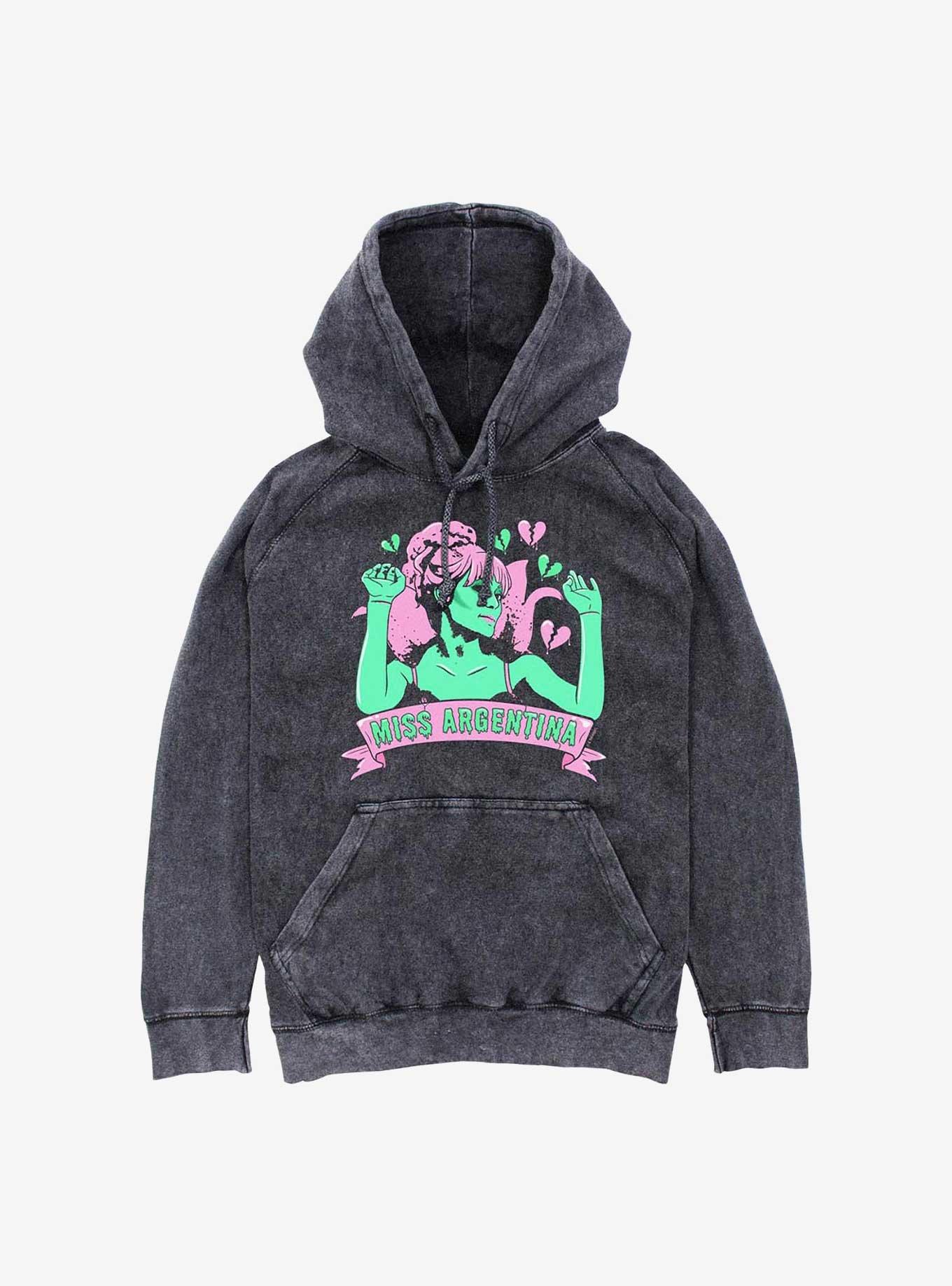 Beetlejuice Miss Argentina Heart Breaker Mineral Wash Hoodie, , hi-res