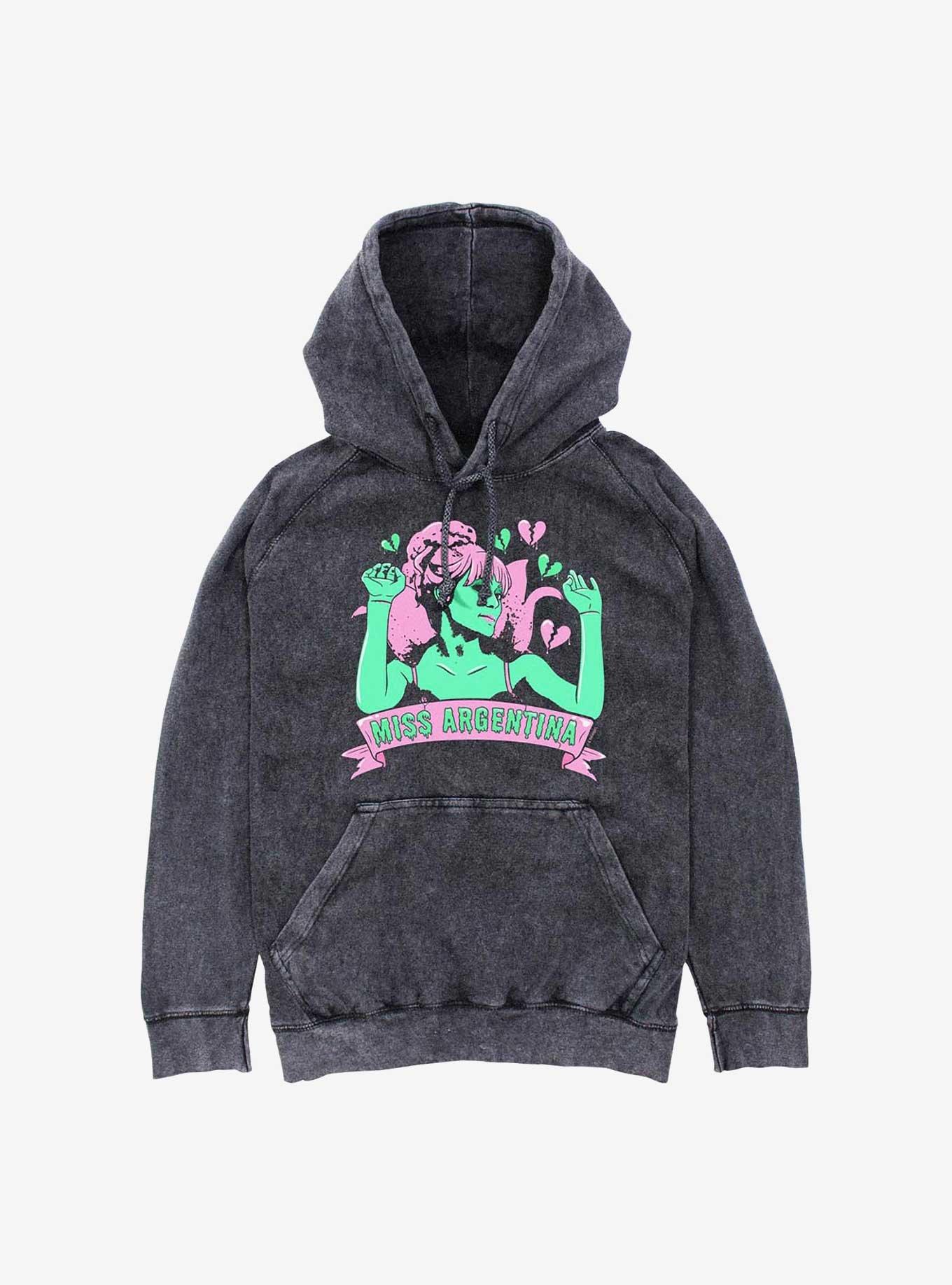 Beetlejuice Miss Argentina Heart Breaker Mineral Wash Hoodie, , hi-res