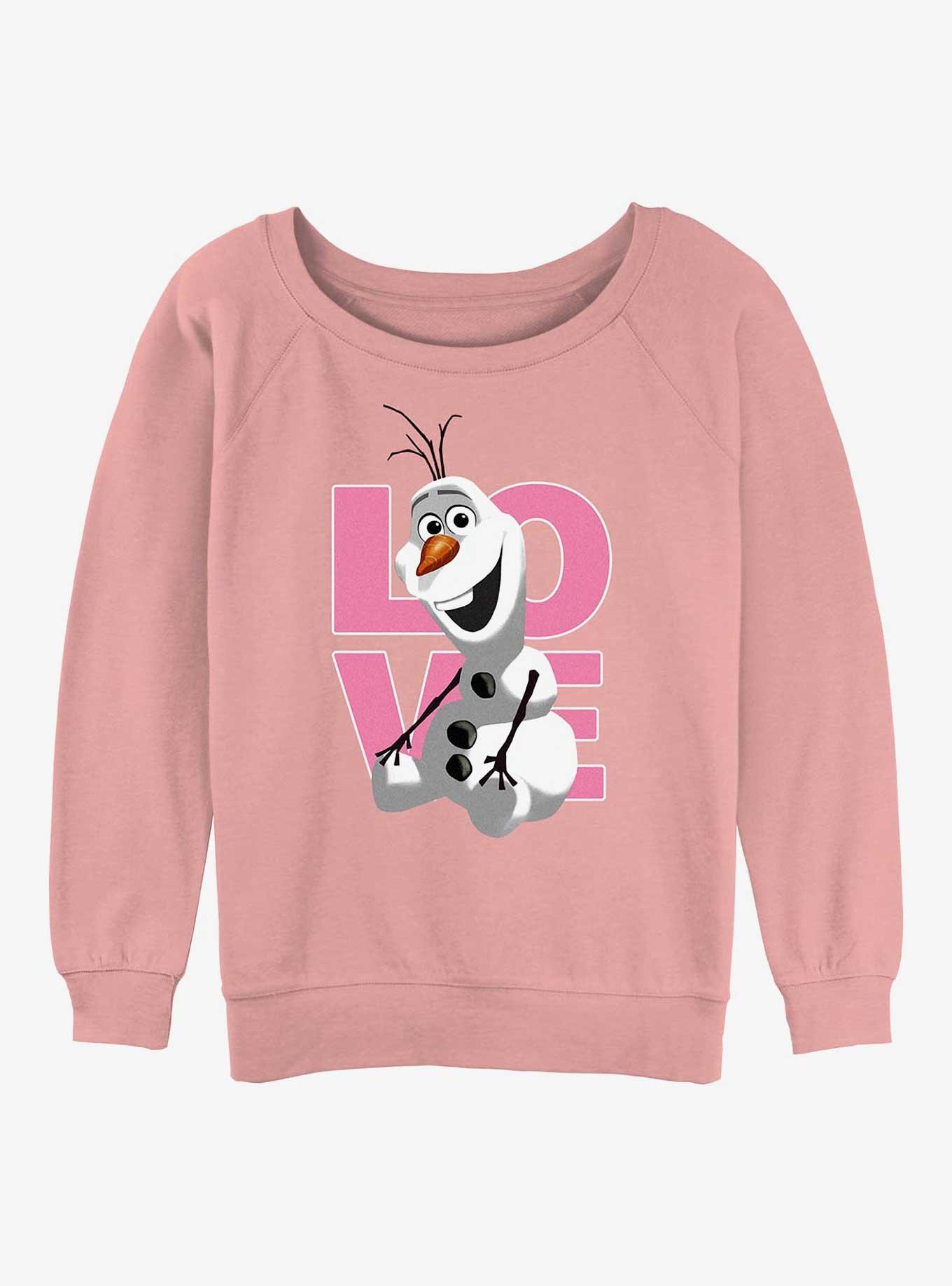 Disney Frozen Love From Olaf Girls Slouchy Sweatshirt, , hi-res