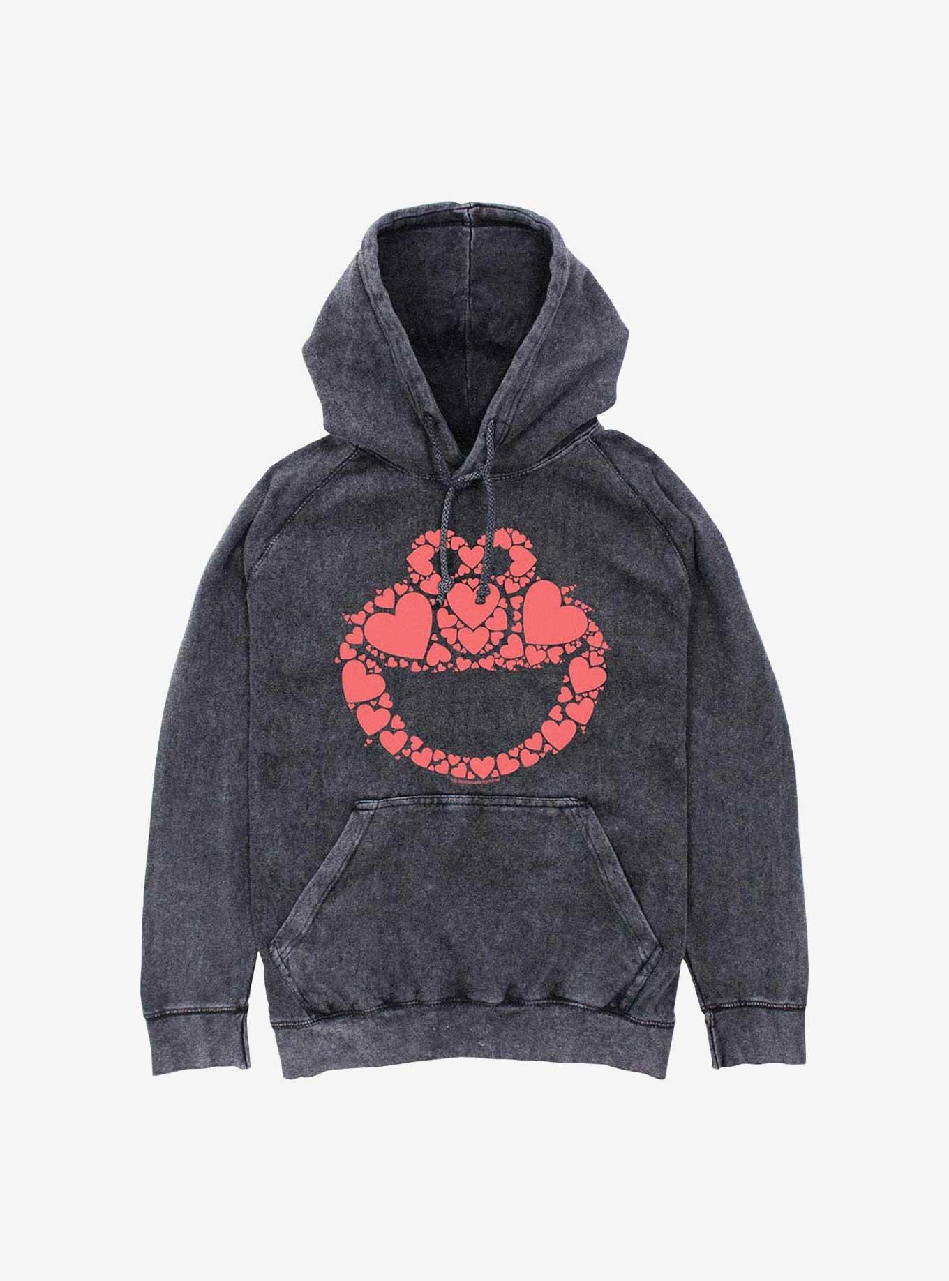 Sesame Street Elmo Heart Mineral Wash Hoodie, , hi-res