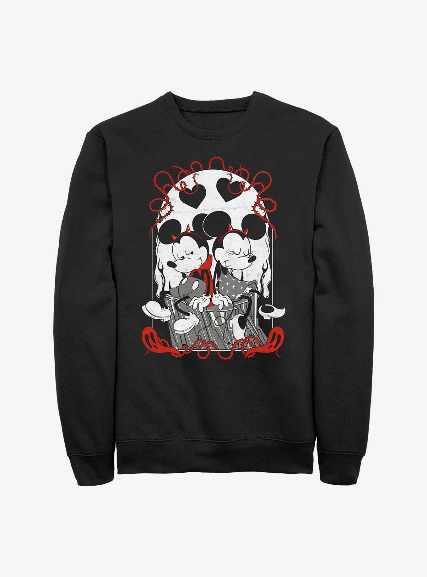 Disney Mickey Mouse amp Minnie Mouse Goth TarotSweatshirt