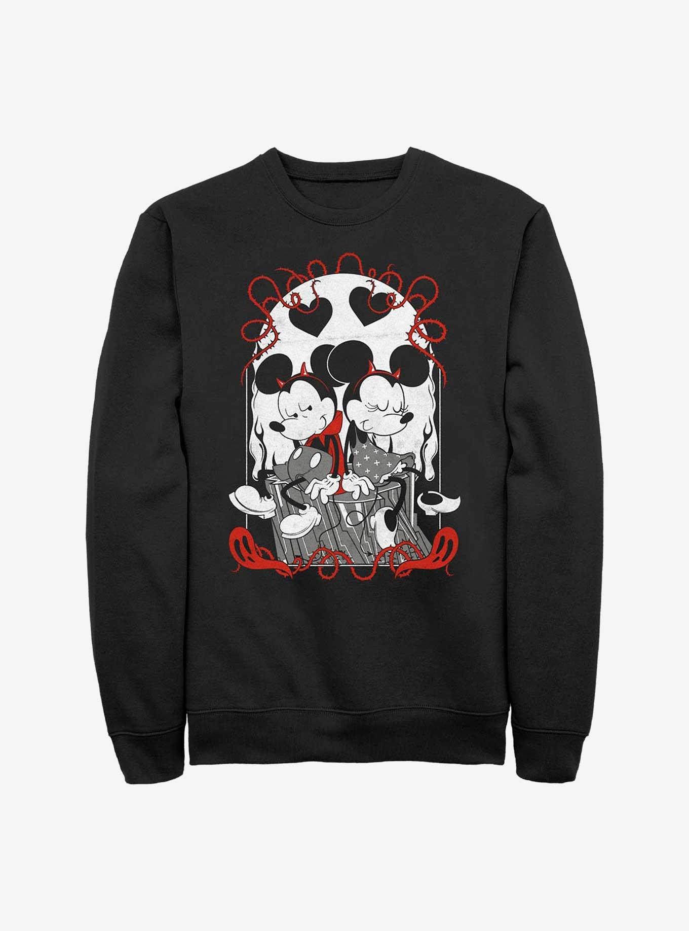 Disney Mickey Mouse & Minnie Mouse Goth TarotSweatshirt, , hi-res