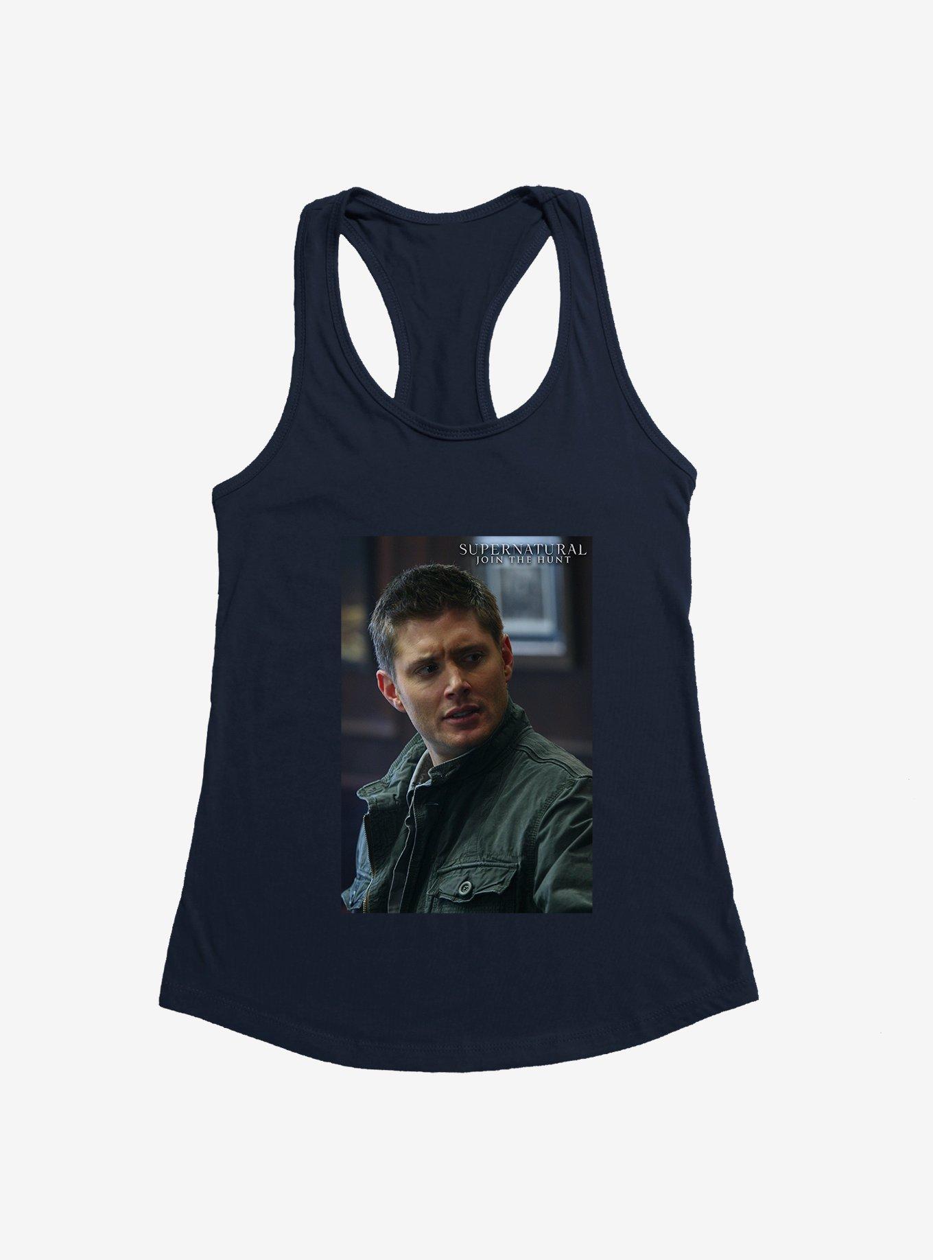 Supernatural Dean Winchester Concerned Girls Tank, MIDNIGHT NAVY, hi-res
