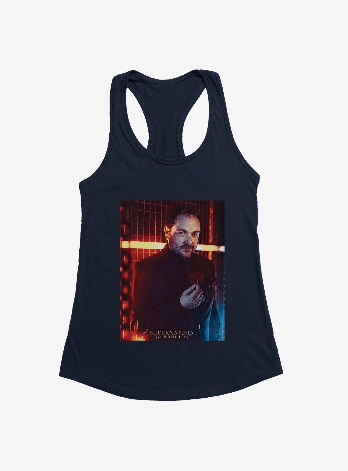Supernatural Crowley Girls Tank, MIDNIGHT NAVY, hi-res