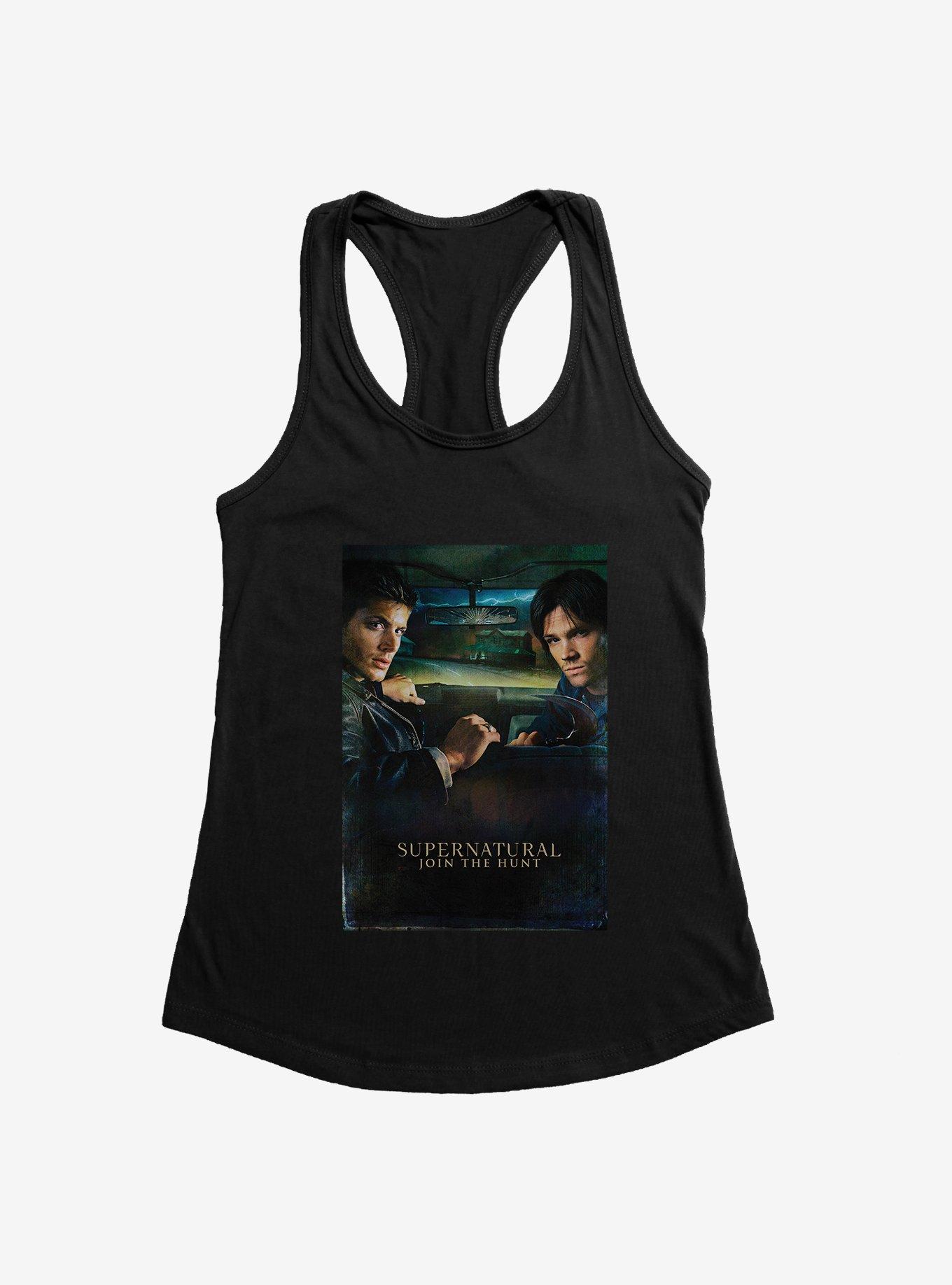 Supernatural Winchester Brothers Car Ride Girls Tank, BLACK, hi-res