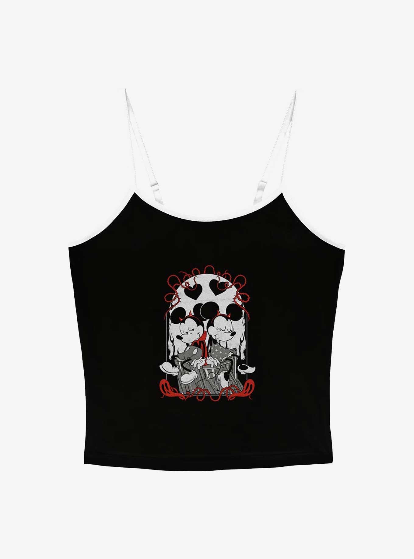Disney Mickey Mouse And Minnie Goth Tarot Girls Cami, BLACK, hi-res