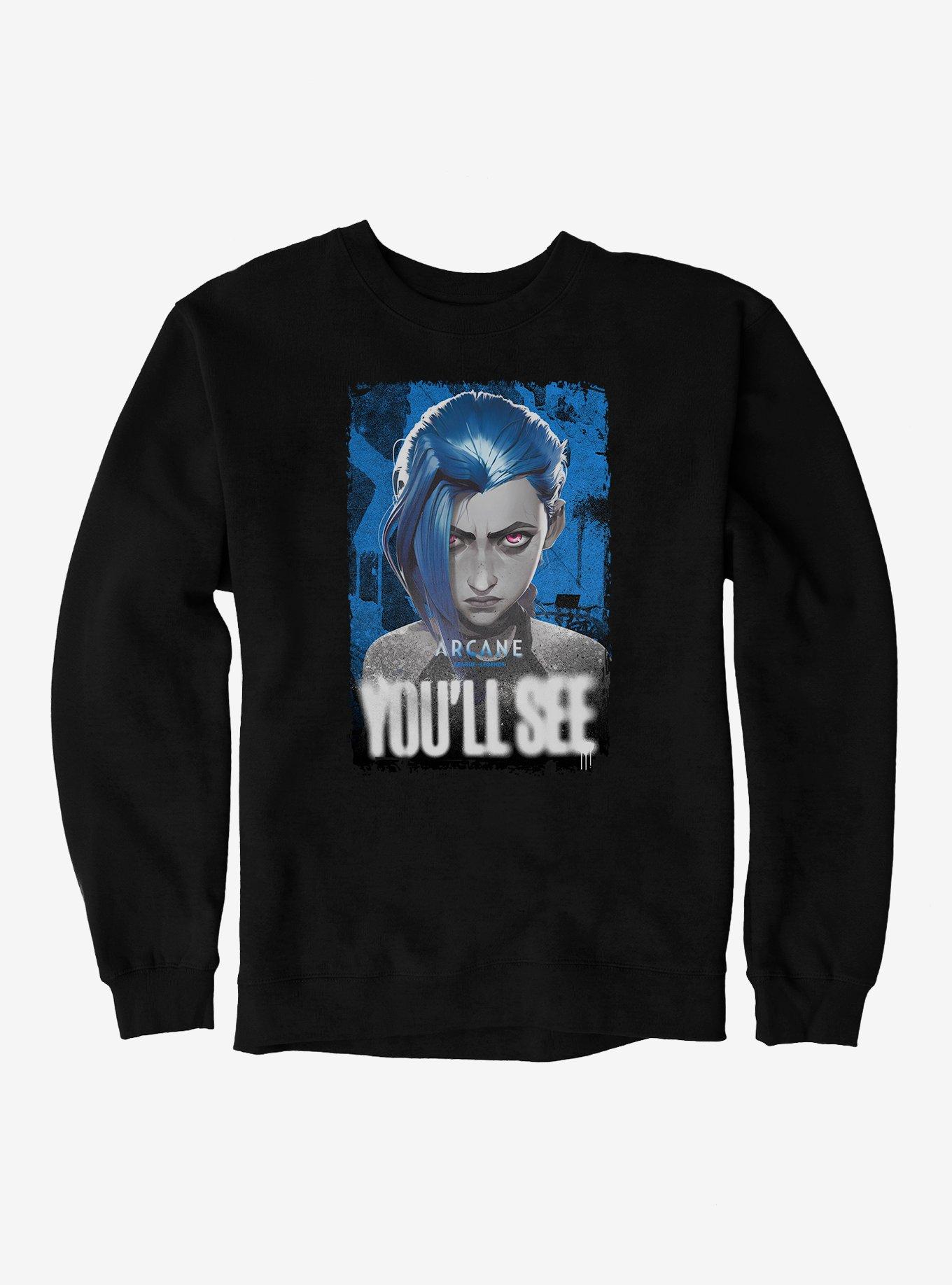 Arcane You'll See Sweatshirt, BLACK, hi-res