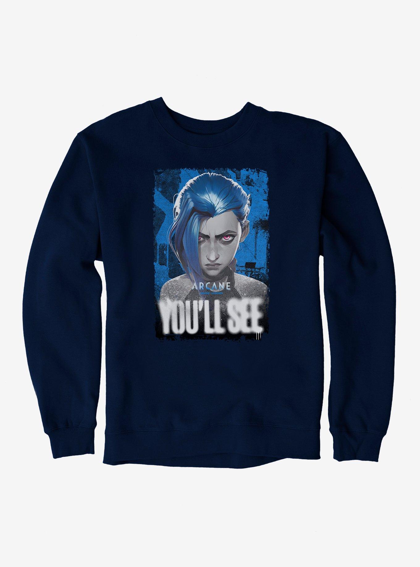Arcane You'll See Sweatshirt, NAVY, hi-res
