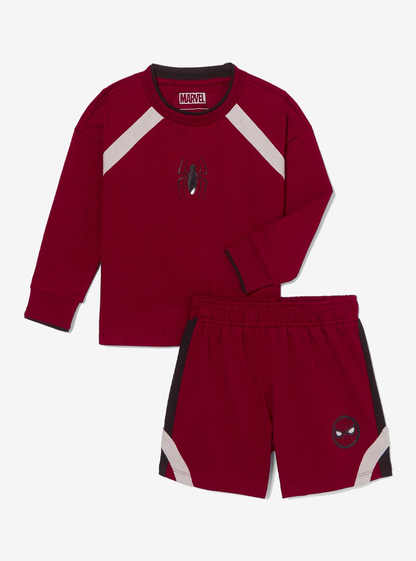 Marvel Spider-Man Logo Toddler Long Sleeve T-Shirt & Shorts Set - BoxLunch Exclusive, , hi-res