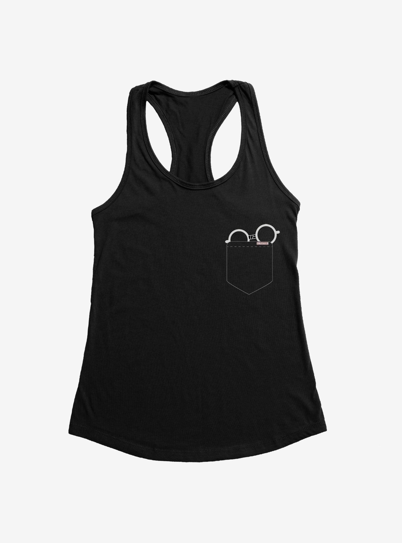 Harry Potter Glasses Faux Pocket Girls Tank