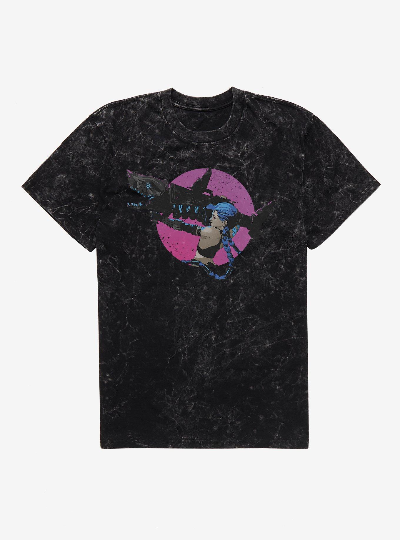 Arcane Jinx Attack Mineral Wash T-Shirt,All Products : American Fashion Style Bags On Sale