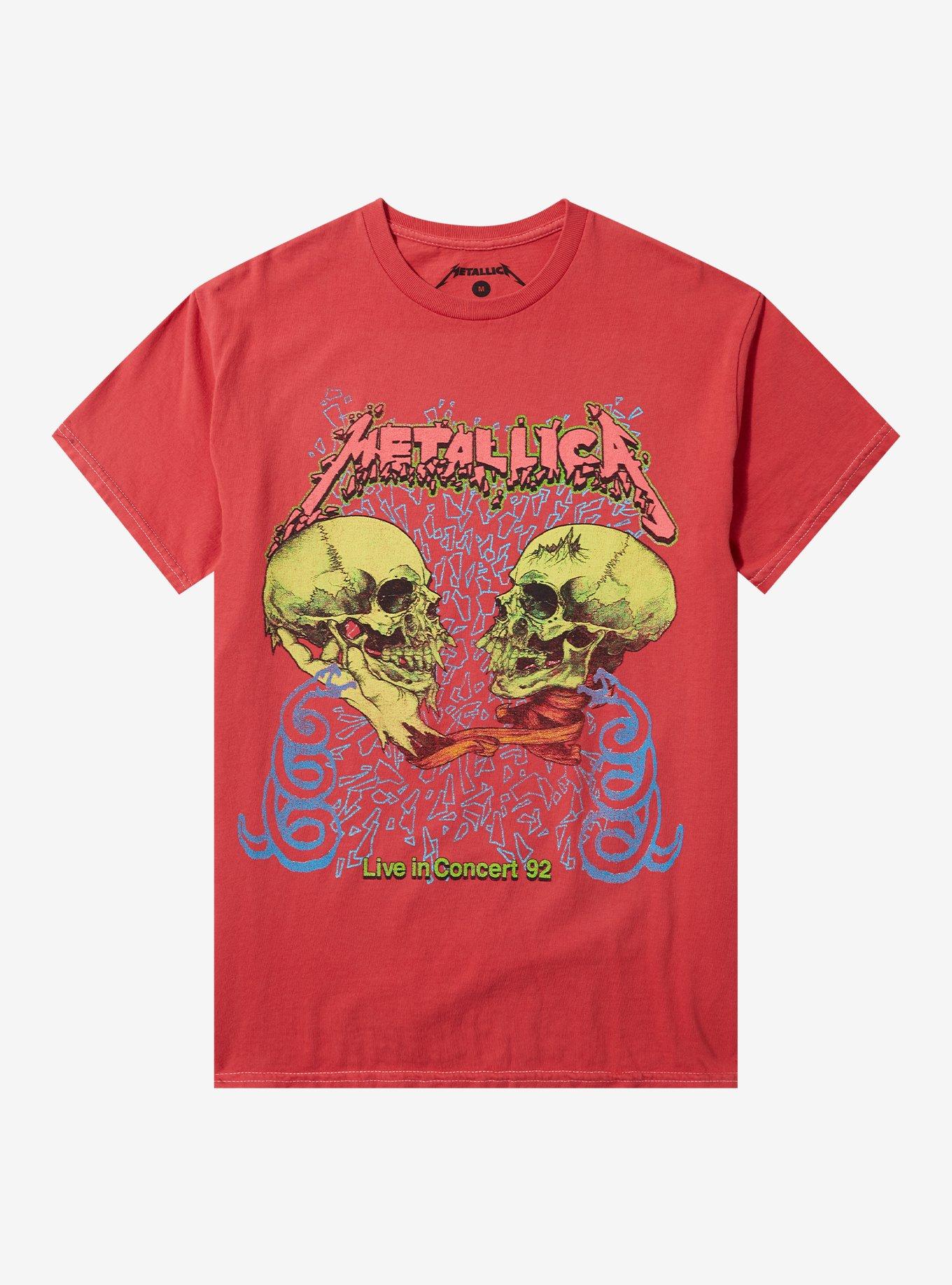 Women's Metallica 1988 Tour Glitter Tee - Oversized Fit, Urban Outfitters