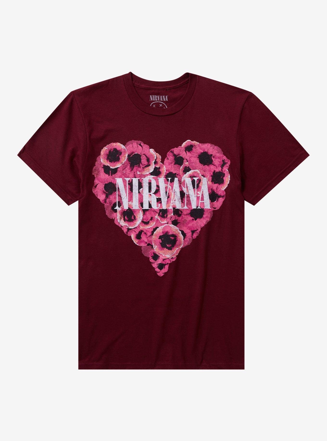 Nirvana Heart Logo Boyfriend Fit Girls T-Shirt | Hot Topic