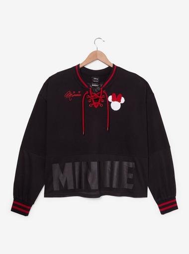 Disney Minnie Mouse Cropped Women's Plus Size Hockey Jersey
