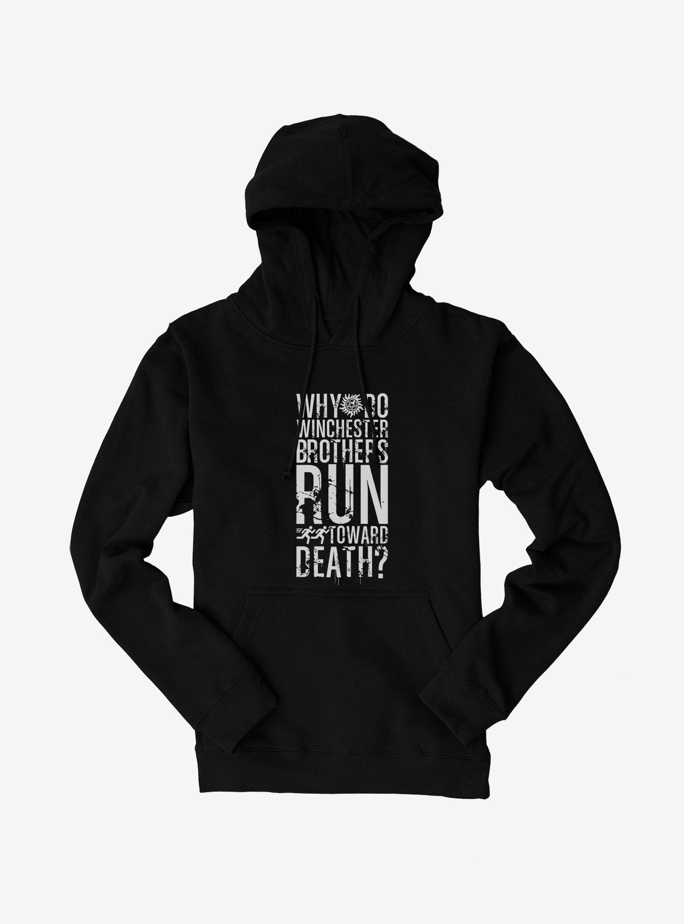 Supernatural Run Toward Death Hoodie, BLACK, hi-res
