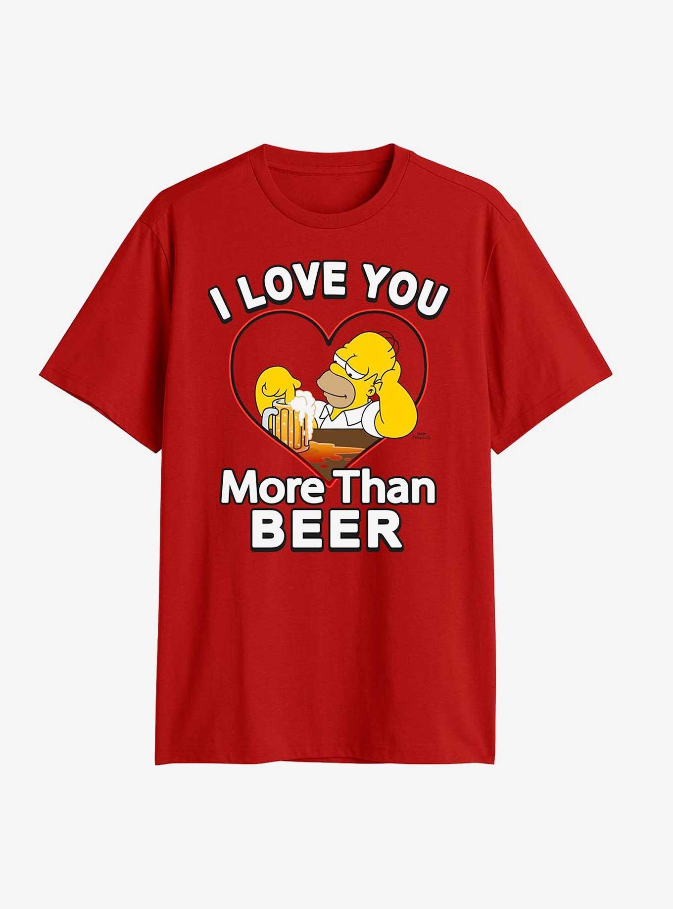 The Simpsons Homer I Love You More Than Beer T-Shirt