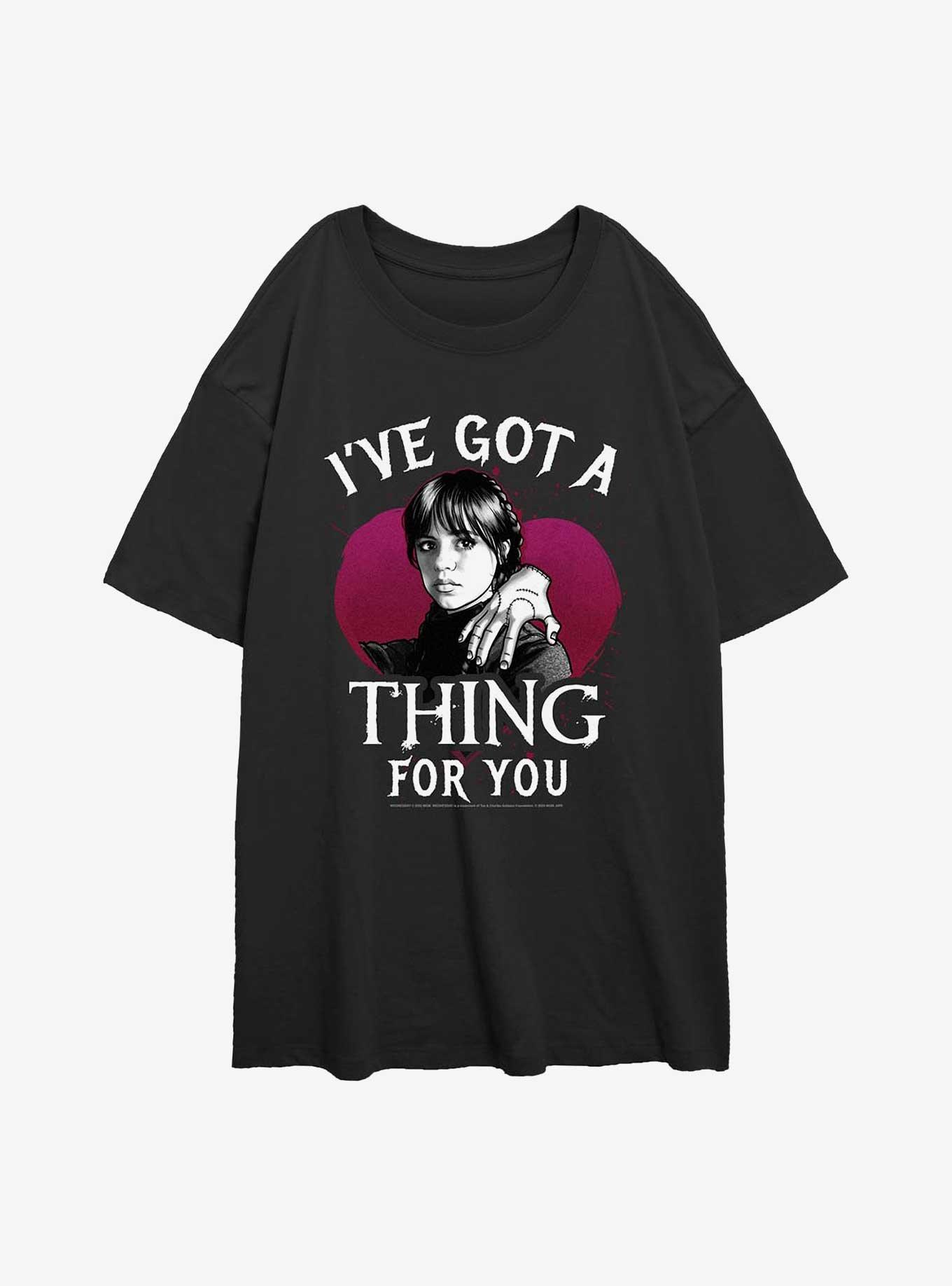 Wednesday I Got A Thing For You Girls Oversized T-Shirt