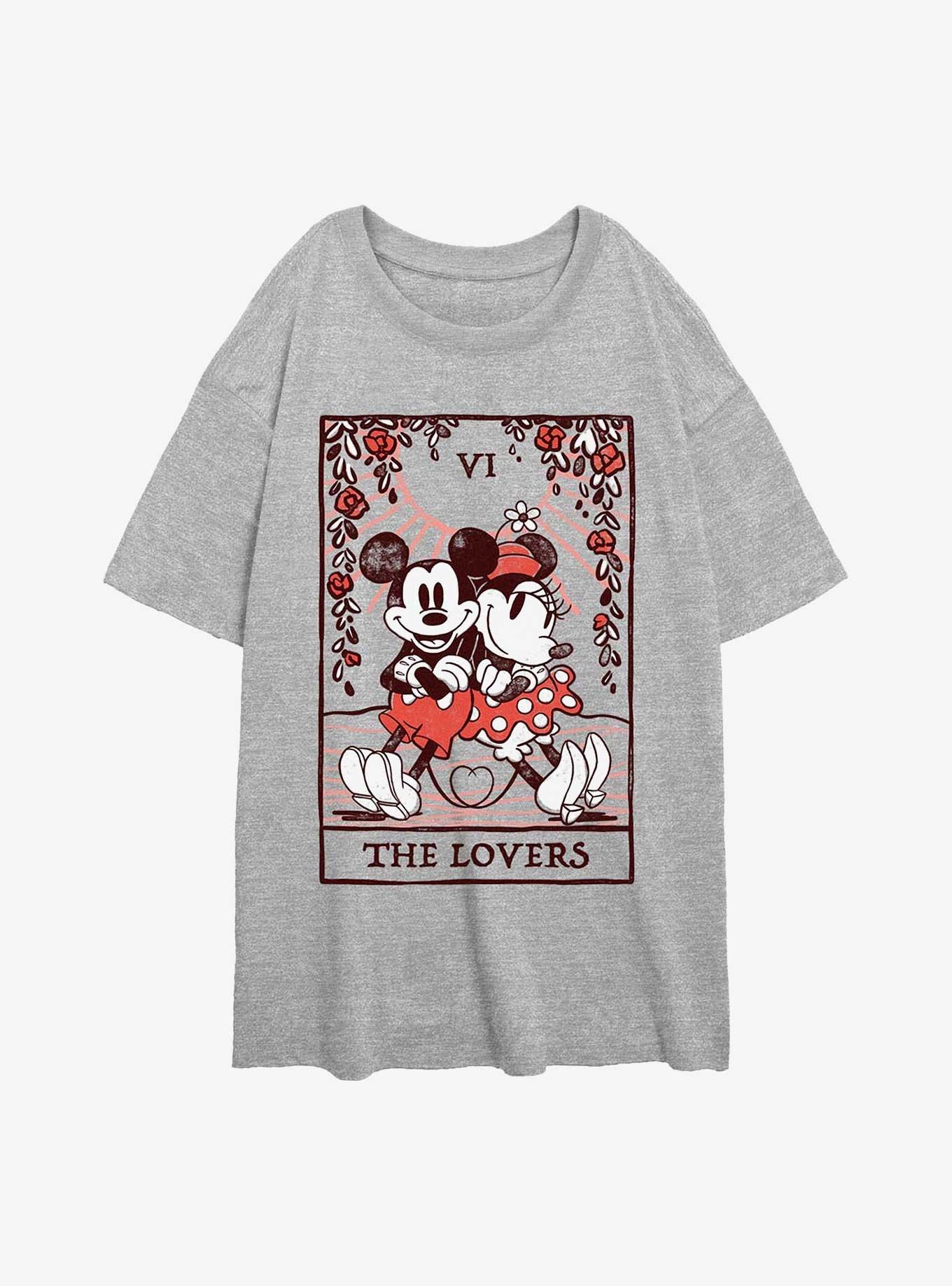 Disney Mickey Mouse & Minnie Mouse The Lovers Girls Oversized T-Shirt, , hi-res