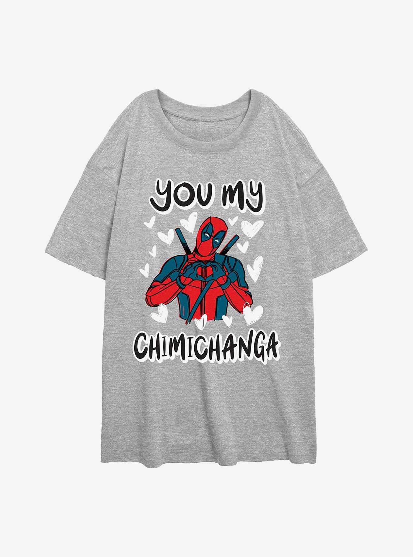 Marvel Deadpool You My Chimichanga Girls Oversized T-Shirt, ATH HTR, hi-res