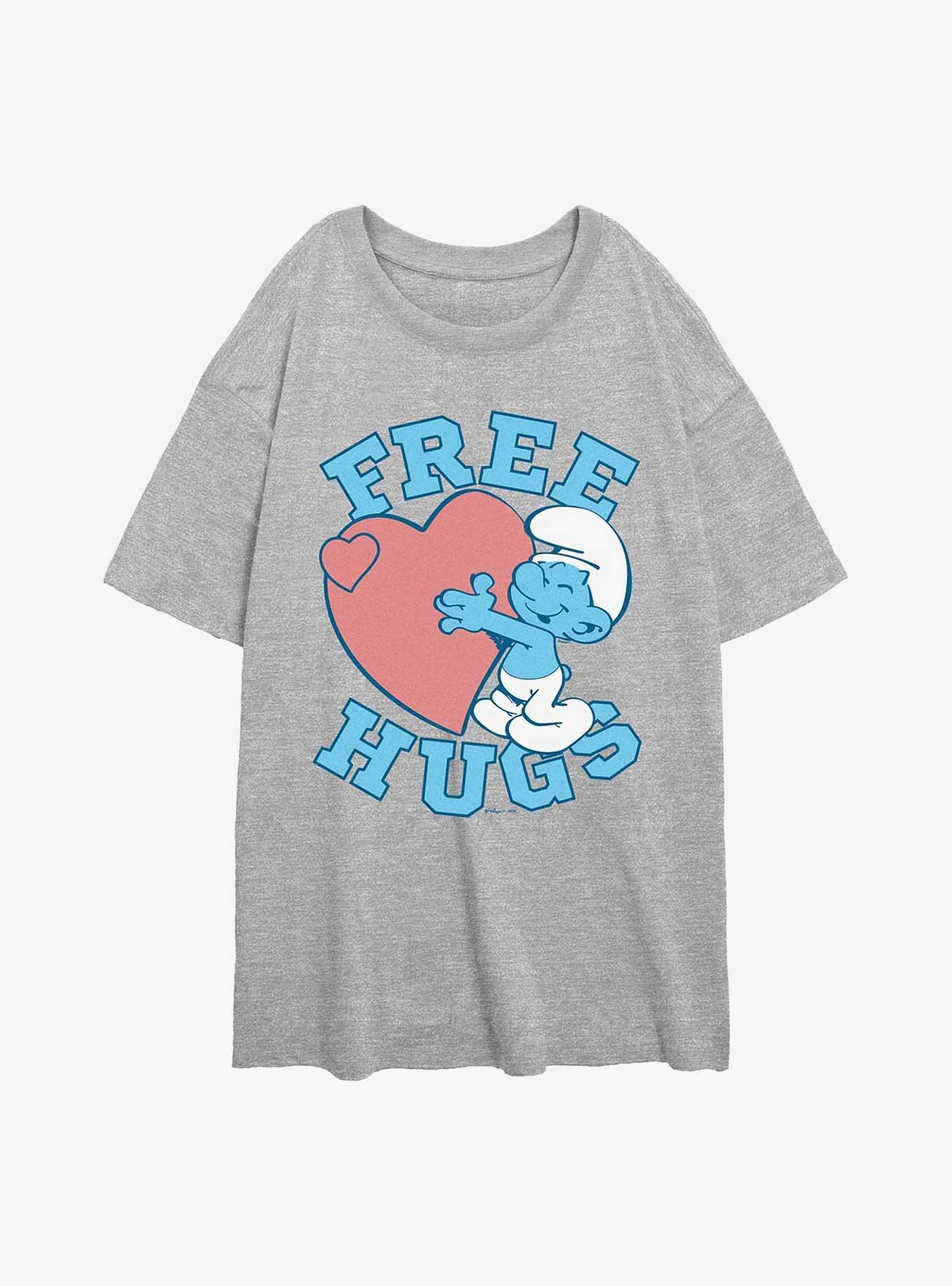 The Smurfs Free Hugs Girls Oversized T-Shirt, , hi-res