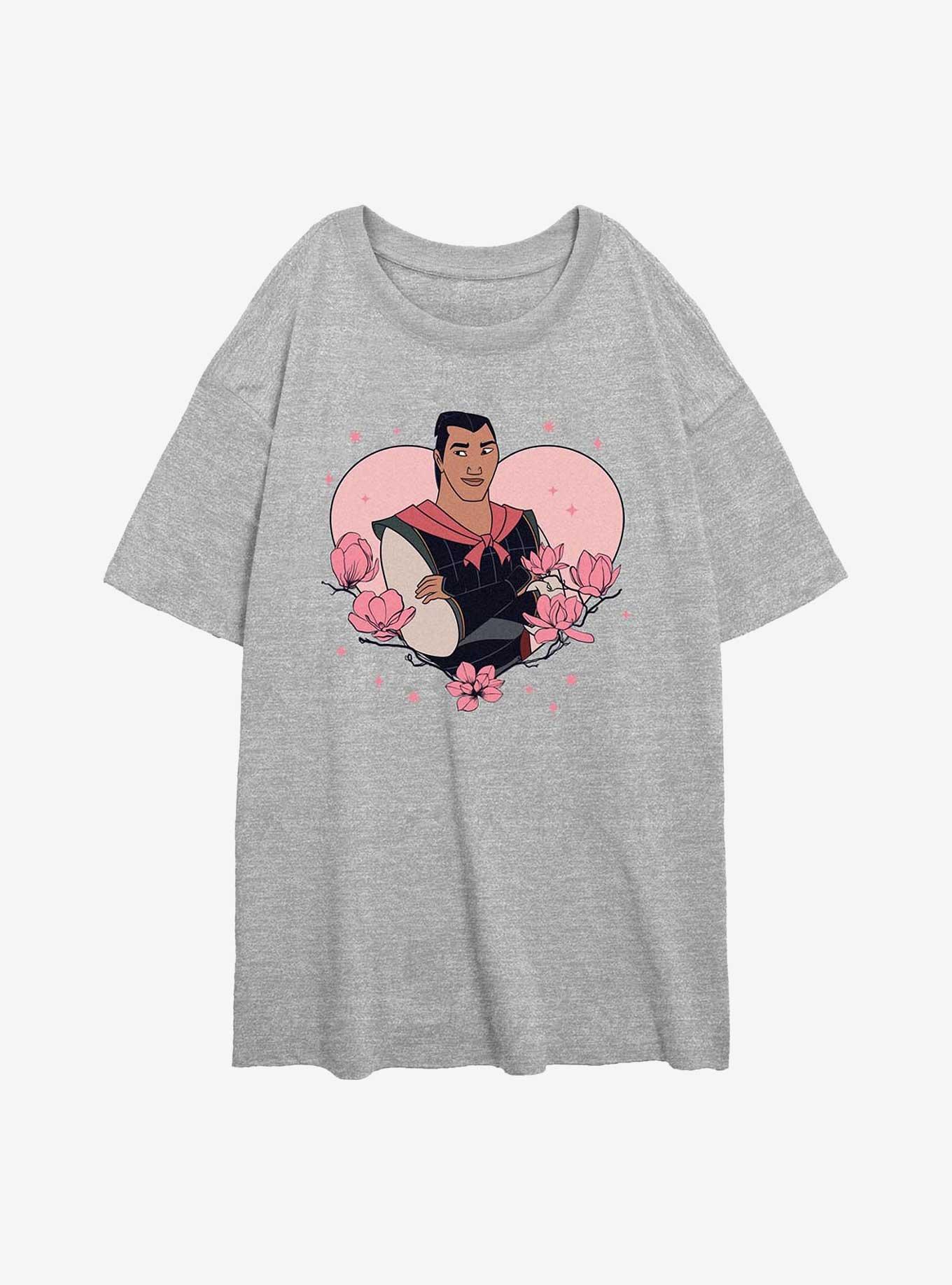 Disney Princesses Li Shang Heart Lock Up Girls Oversized T-Shirt, , hi-res