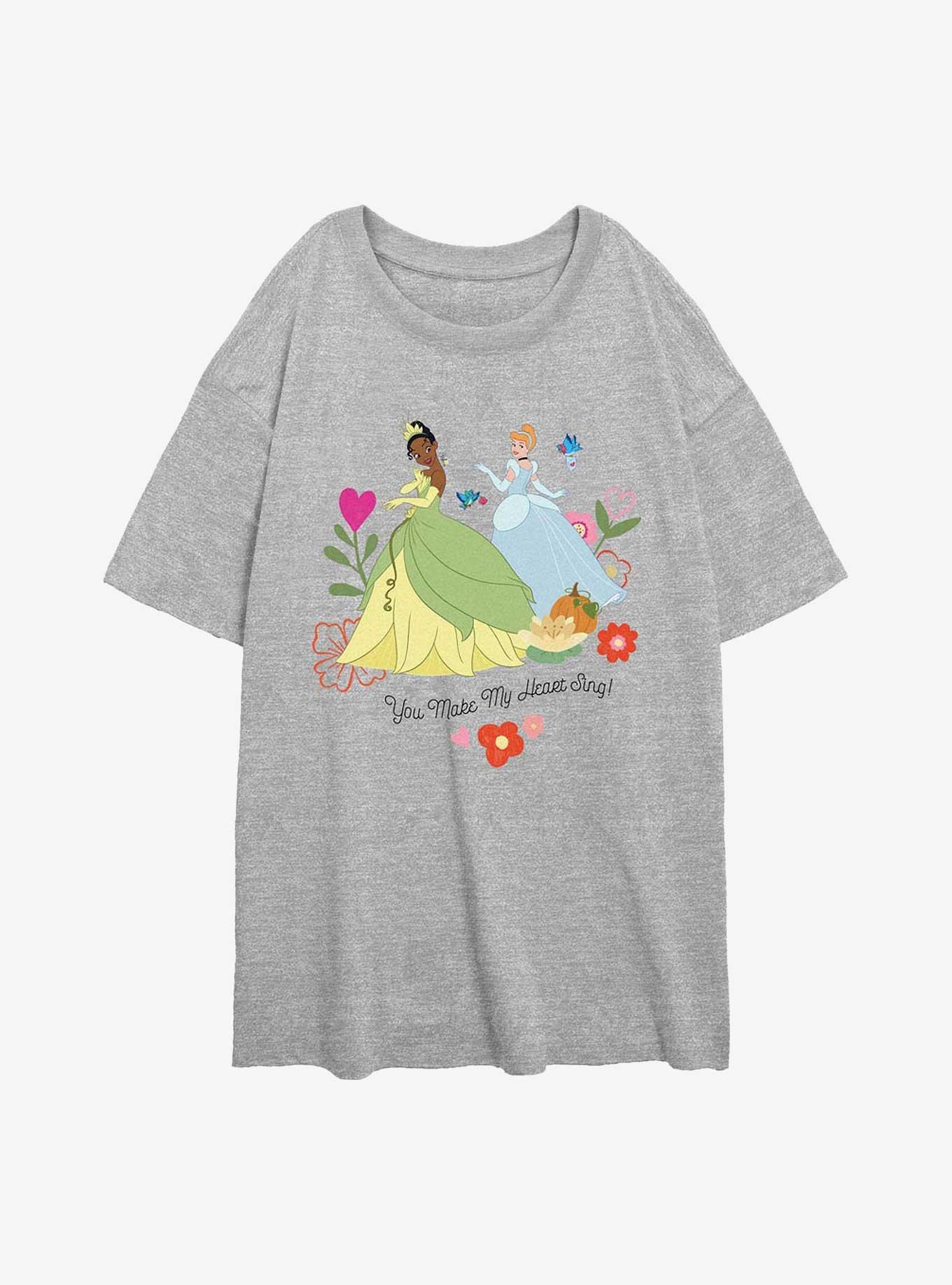 Disney Princesses You Make My Heart Sing Girls Oversized T-Shirt, , hi-res