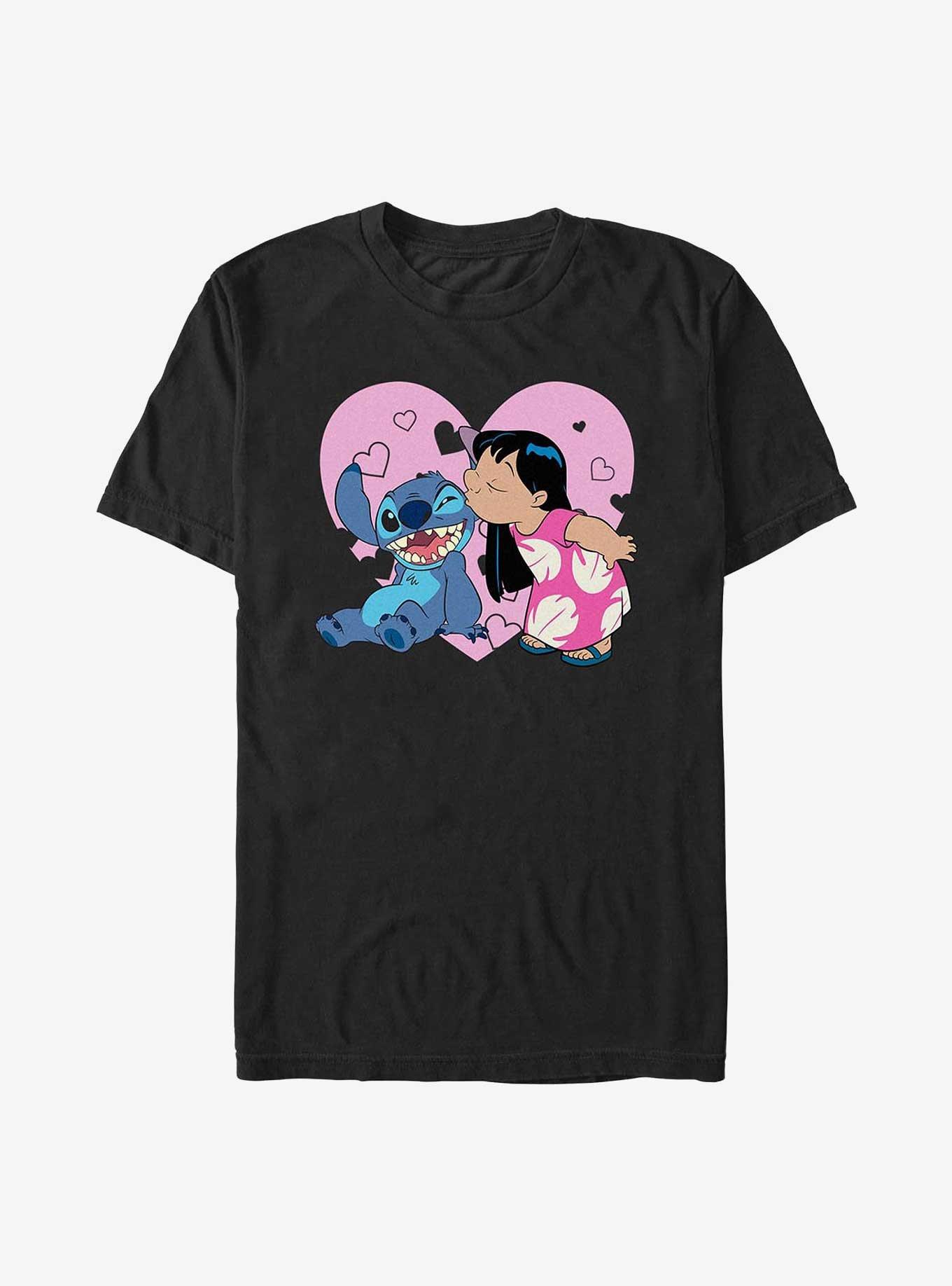 Disney Lilo & Stitch Valentines Kisses T-Shirt