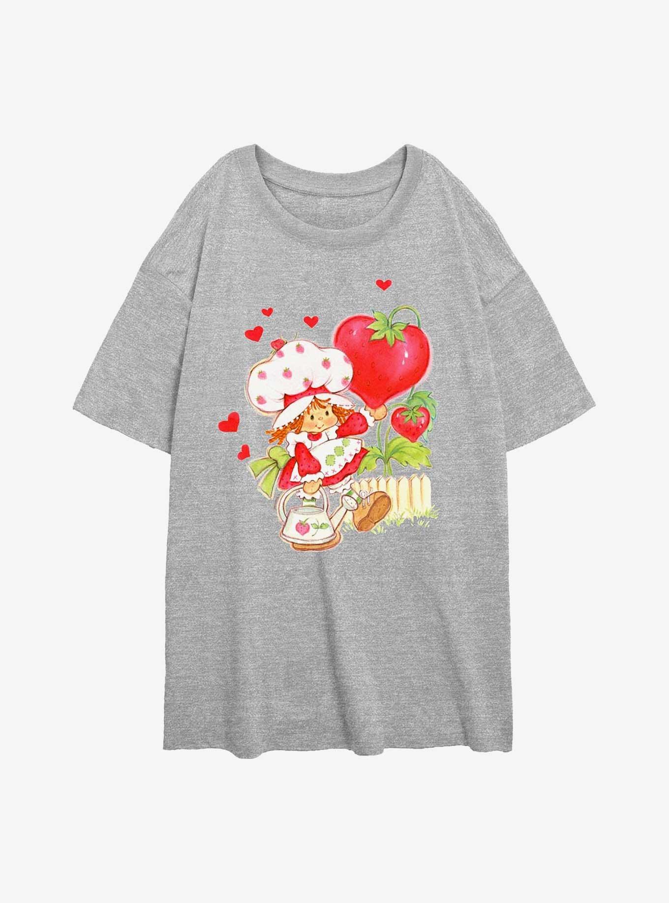 Strawberry Shortcake Strawberries And Hearts Girls Oversized T-Shirt, , hi-res