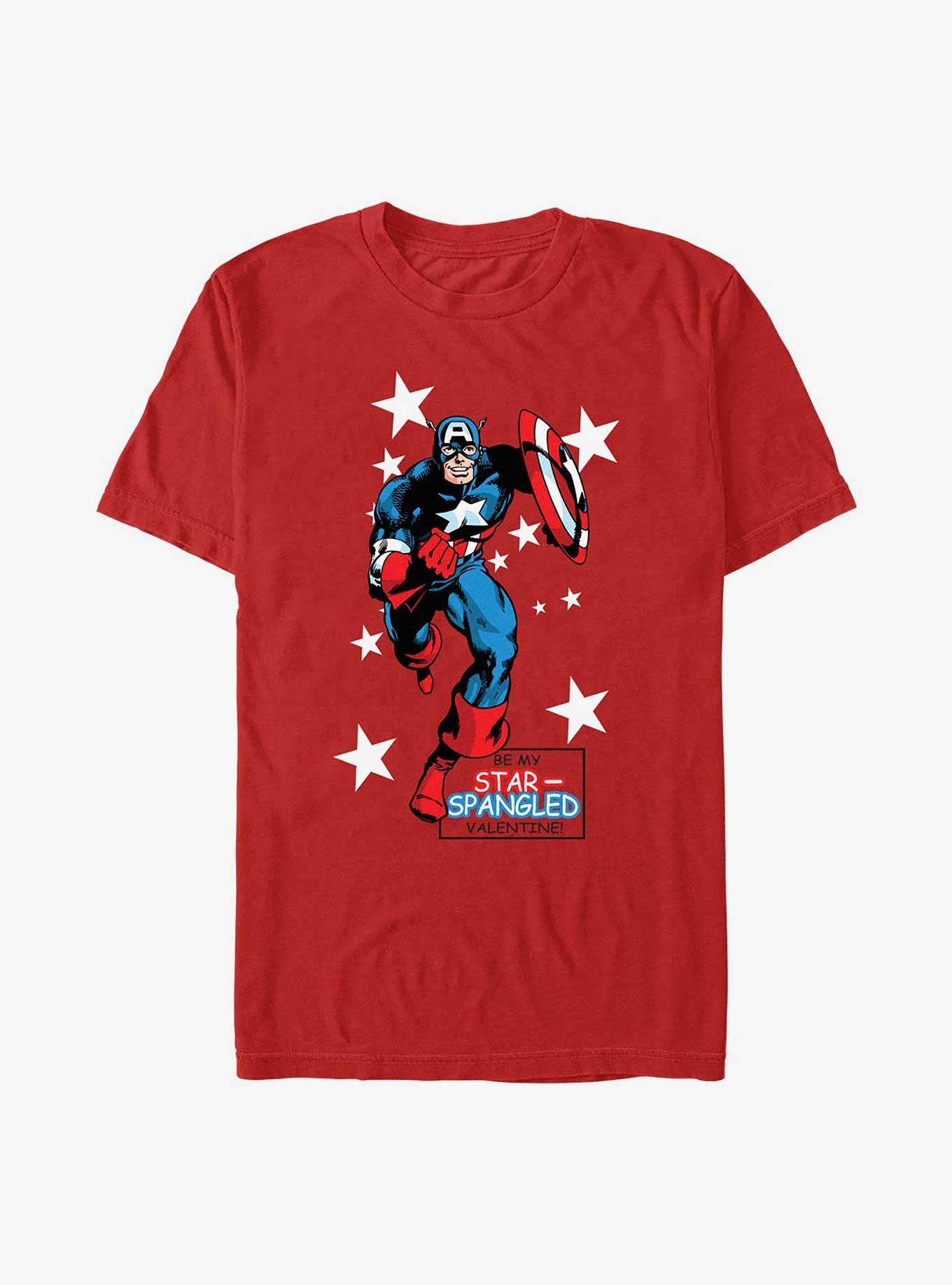 Marvel Captain America Star Spangled Valentine T-Shirt, , hi-res